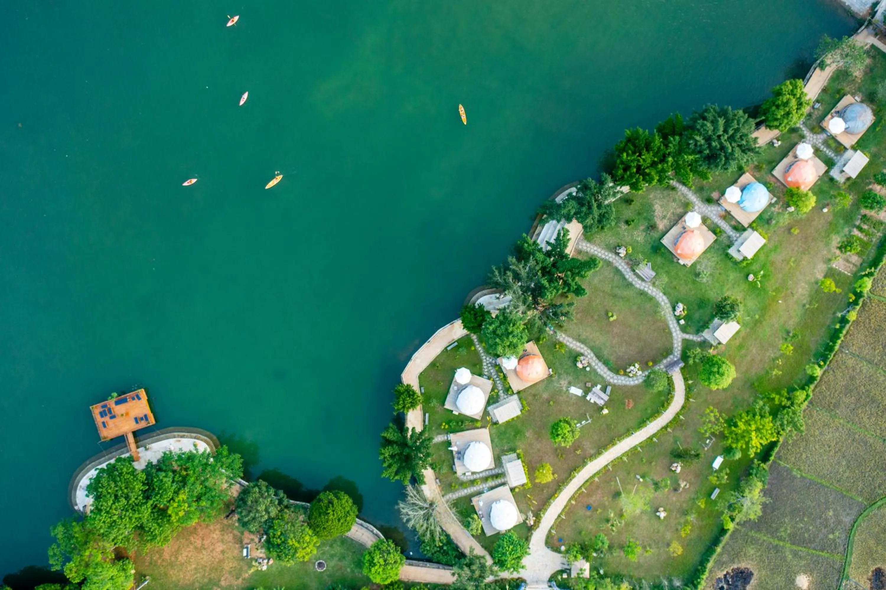 Lake view in Mai Chau Lodge