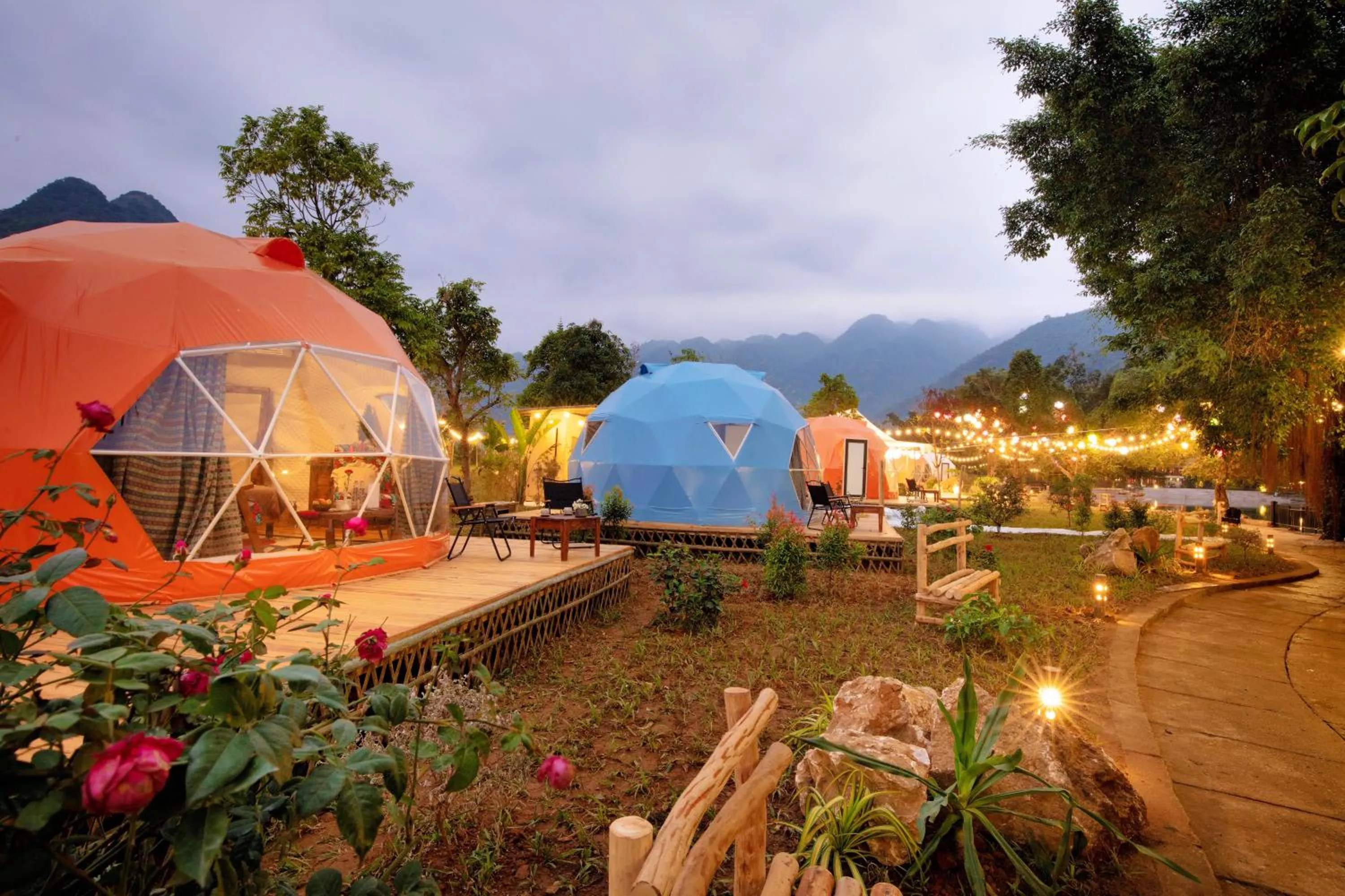 Tent in Mai Chau Lodge