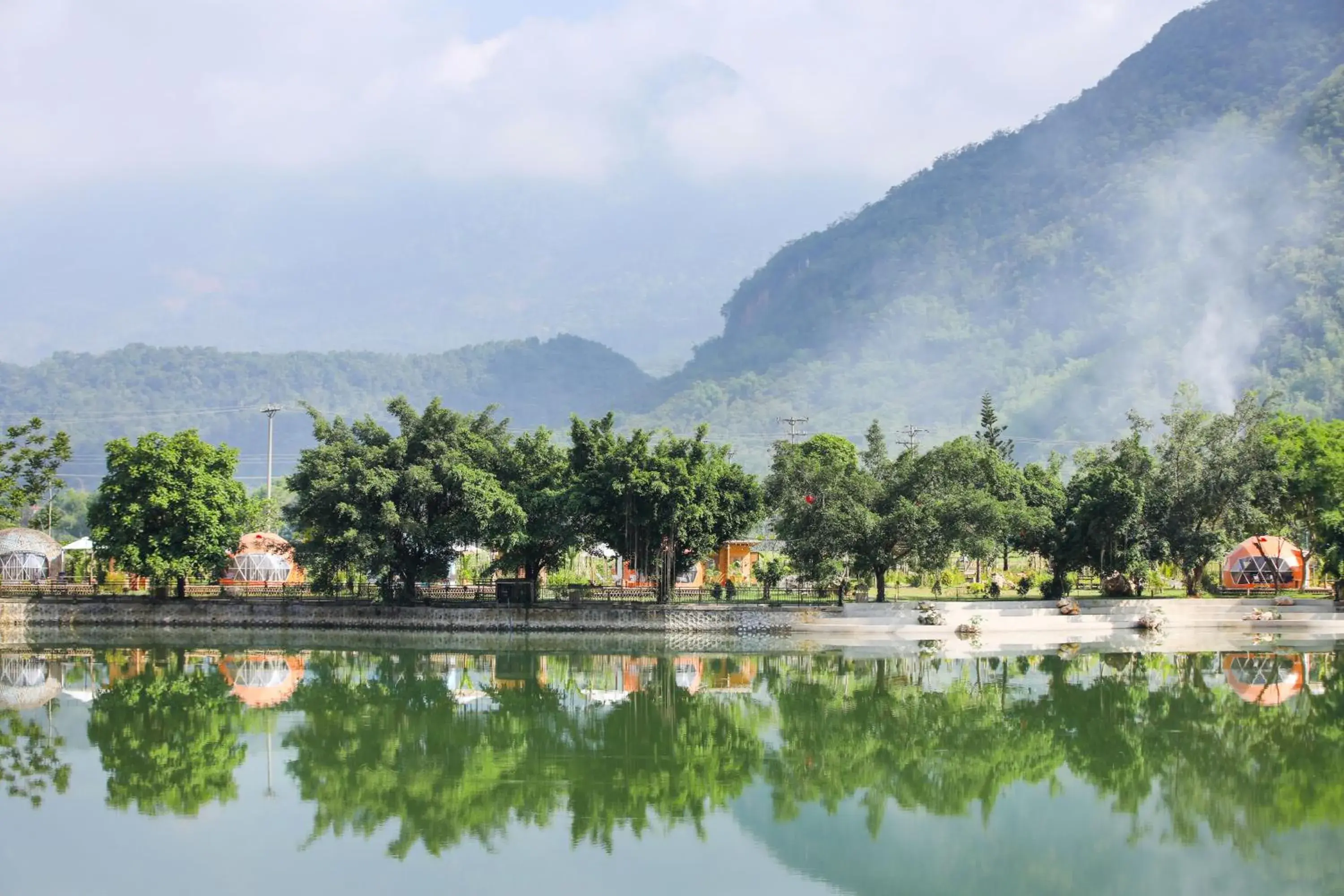 Lake view in Mai Chau Lodge Lake view in Mai Chau Lodge