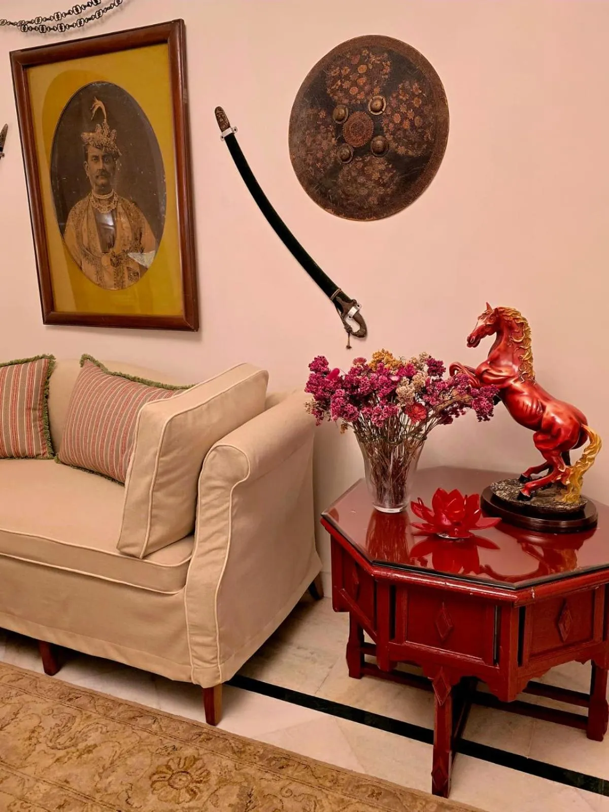 Living room in Barwara Kothi