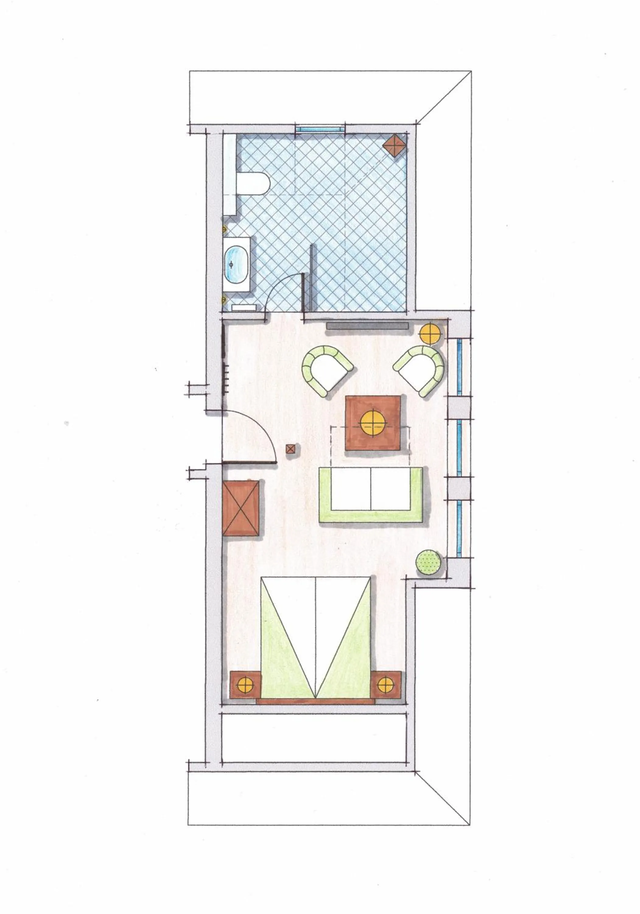 Floor plan in Suite Hotel Binz Familienhotel Rügen