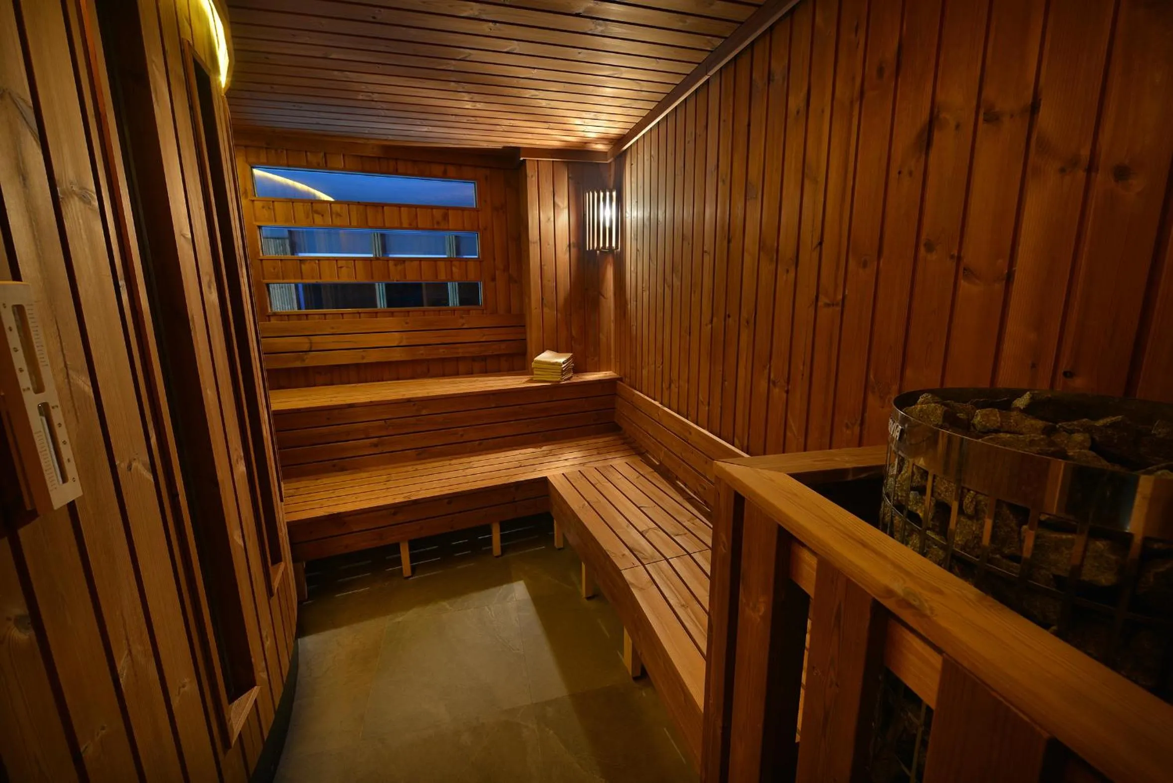Sauna in Maxmilian Lifestyle Resort