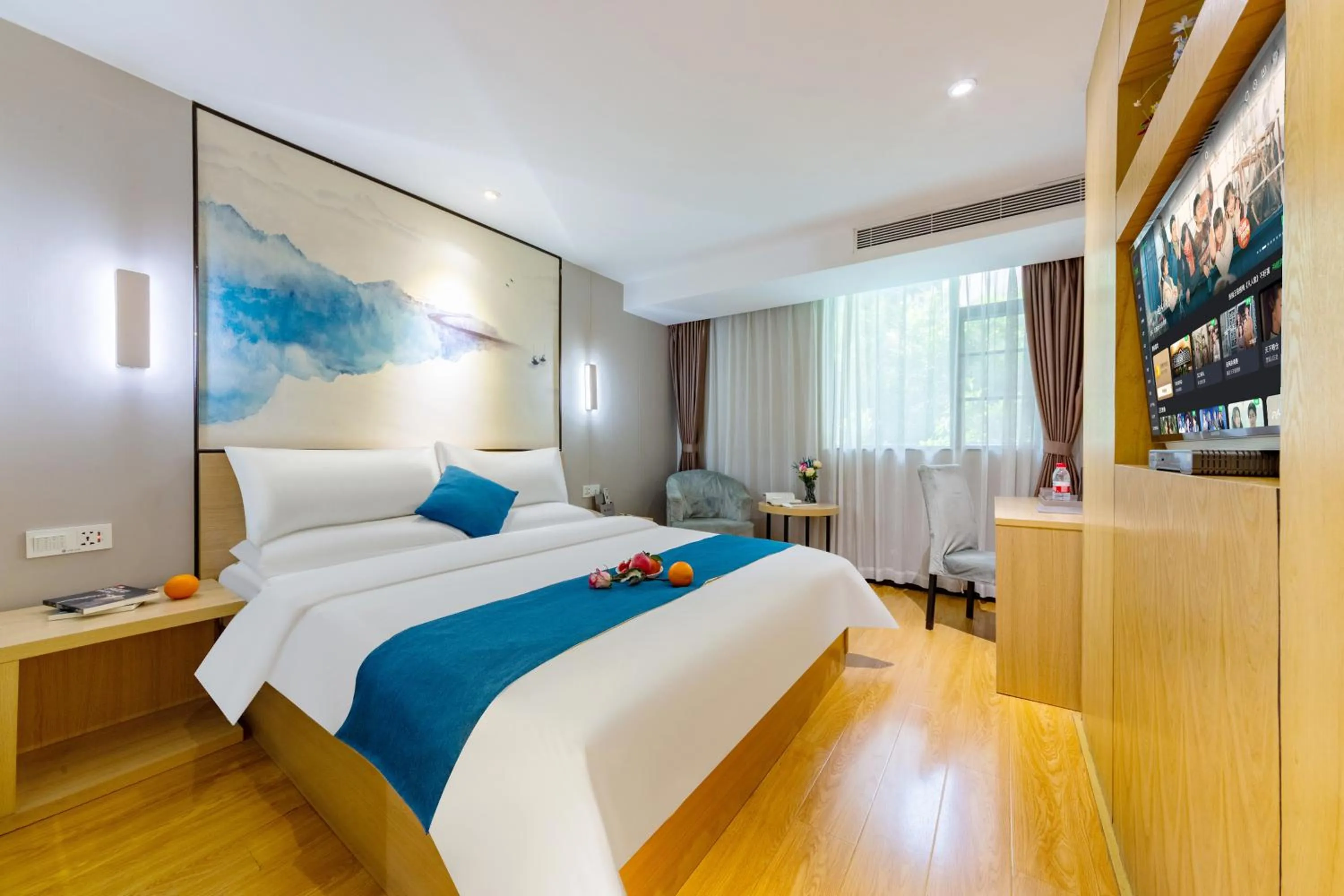 Bed in Guangzhou Hongcheng Hotel