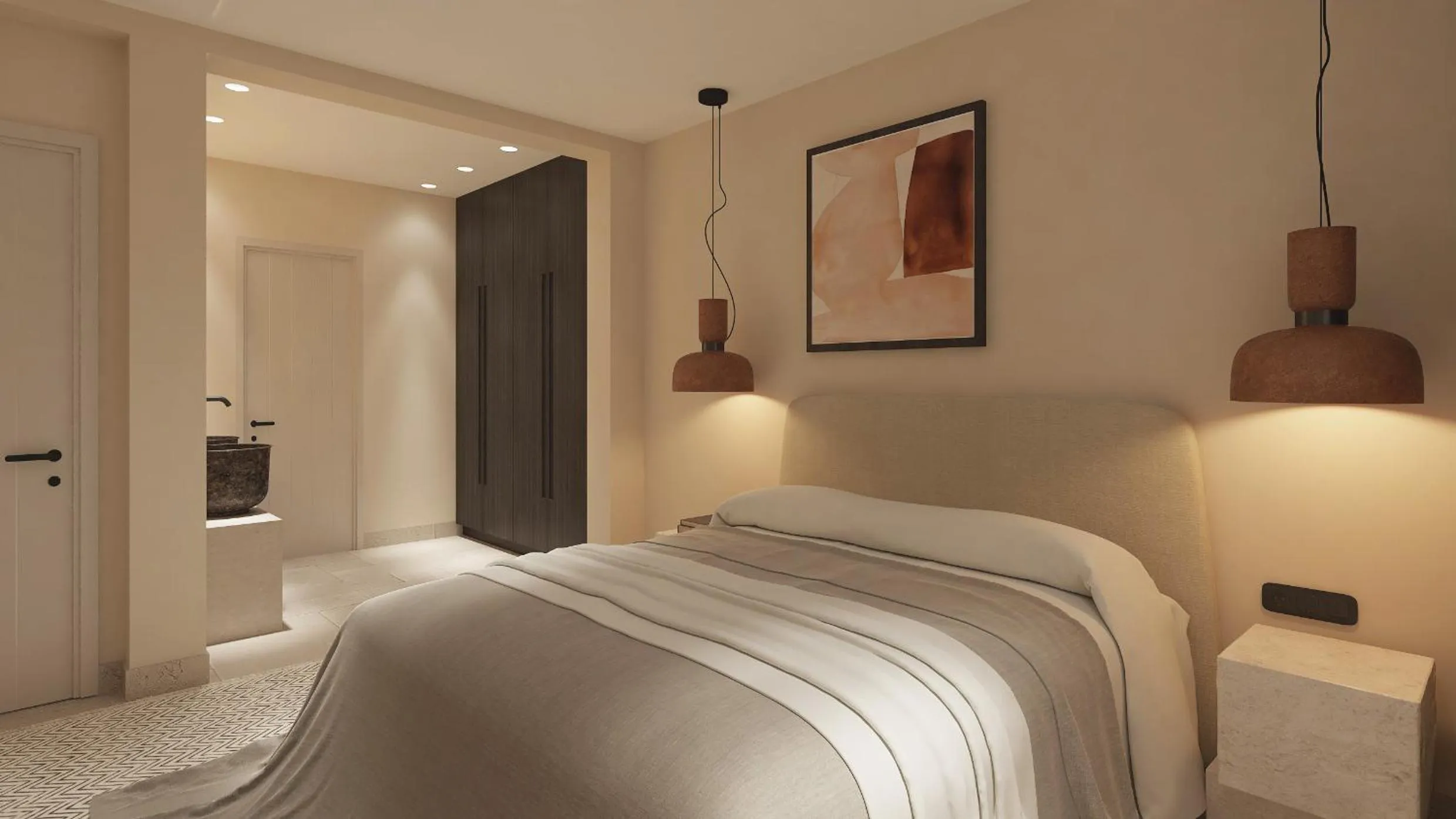 Bed in Melidron Hotel Suites Villas