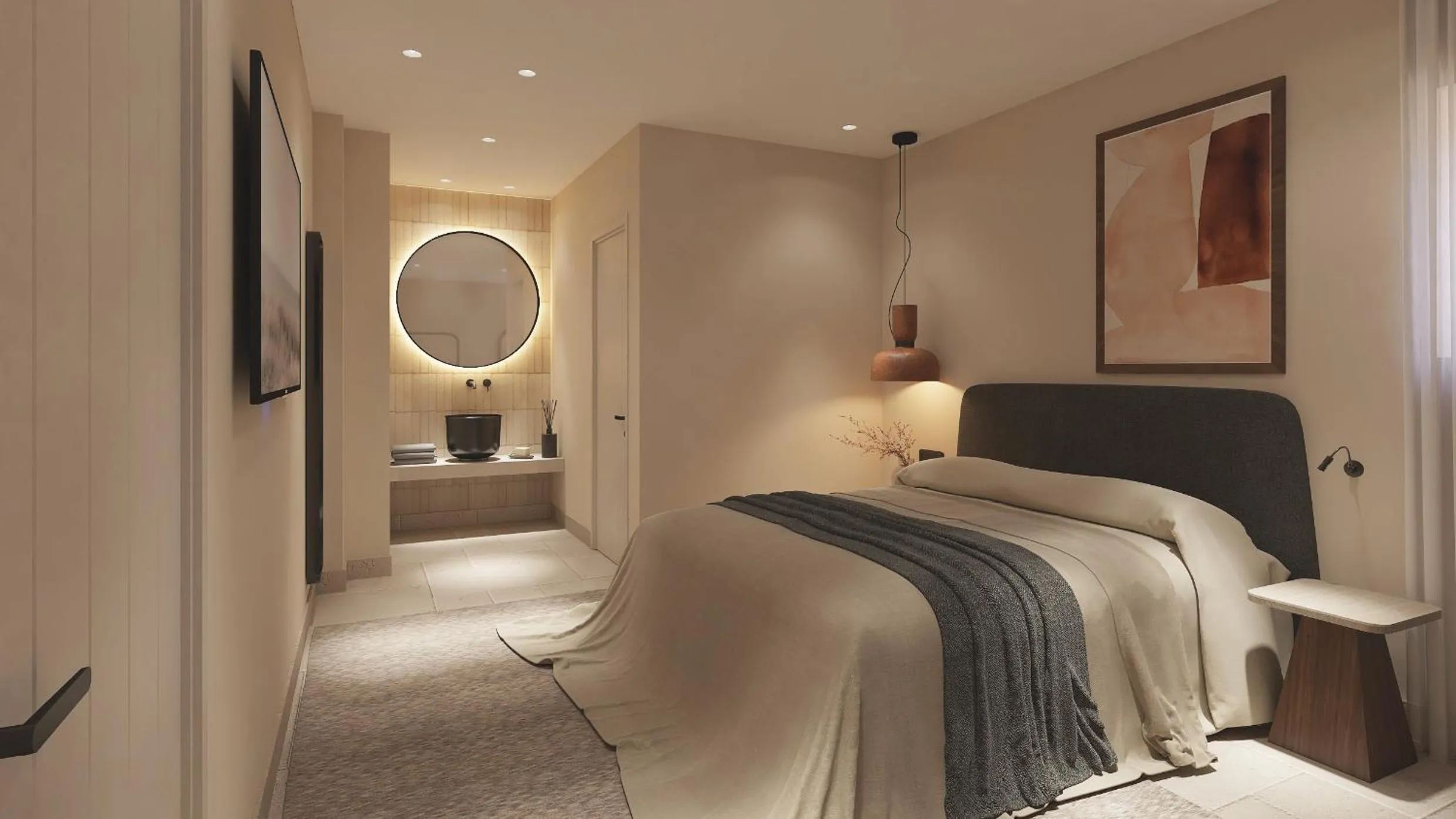 Bed in Melidron Hotel Suites Villas