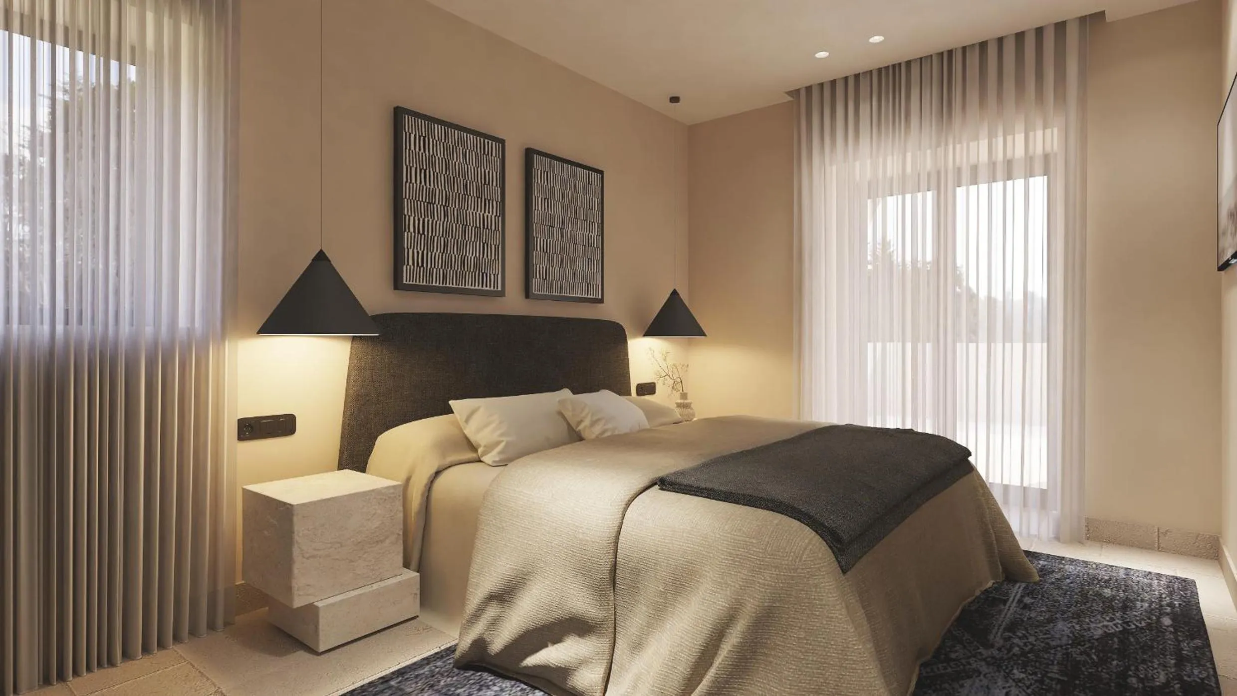 Bed in Melidron Hotel Suites Villas