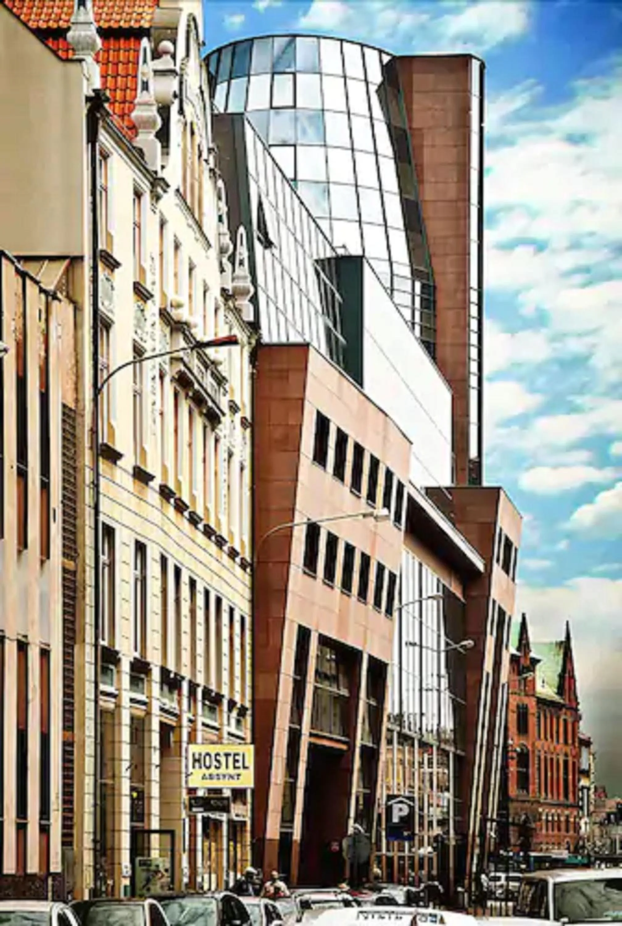 Property building in Absynt Hostel Wrocław