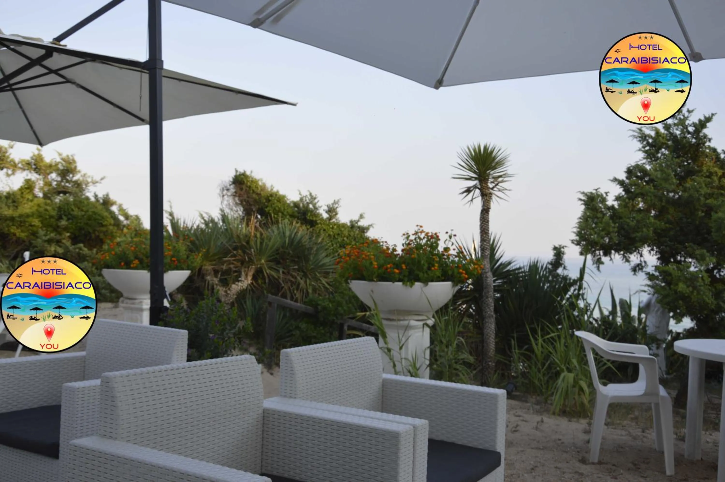 Patio in Hotel Caraibisiaco sul mare