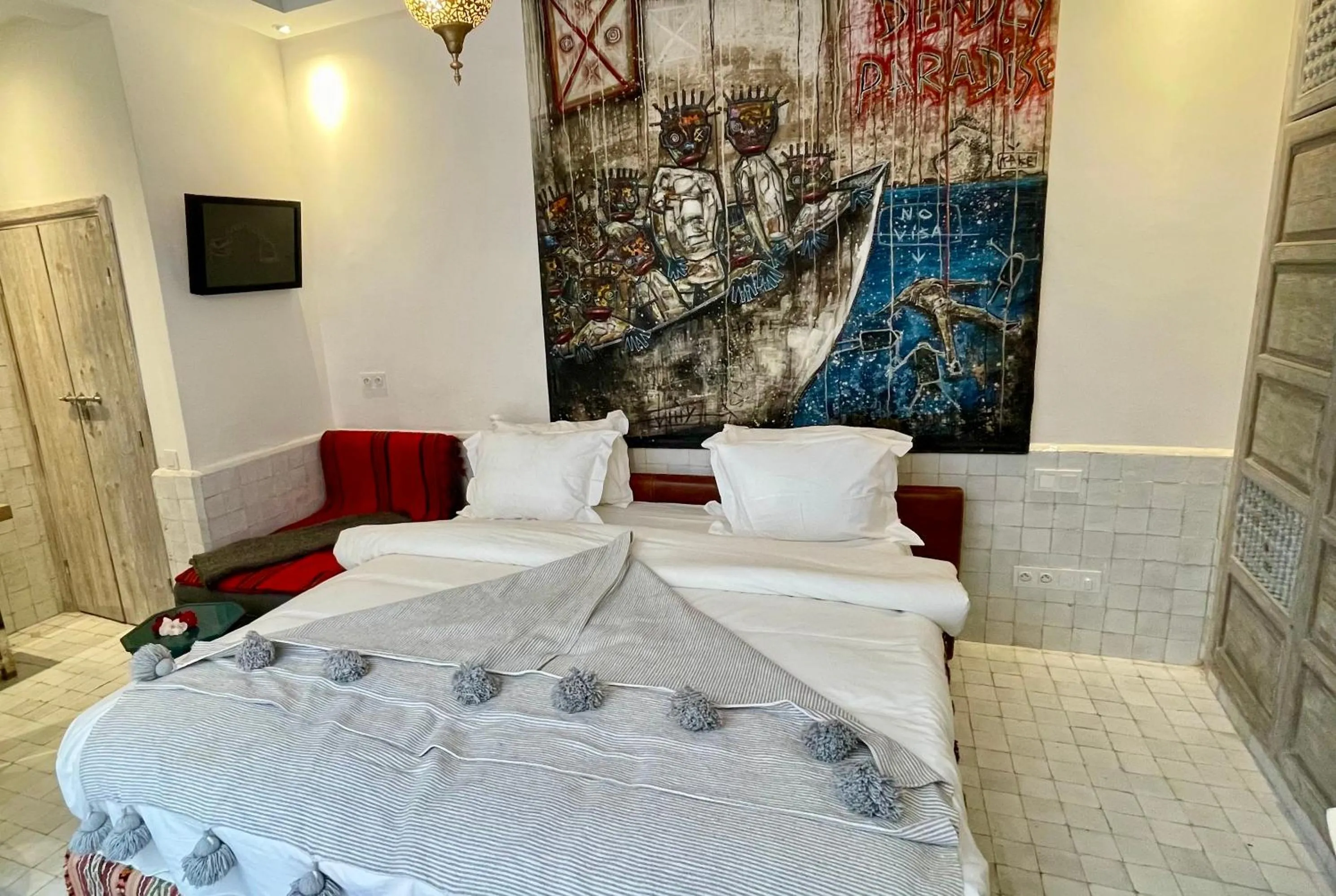Bed in BCK Art Riad