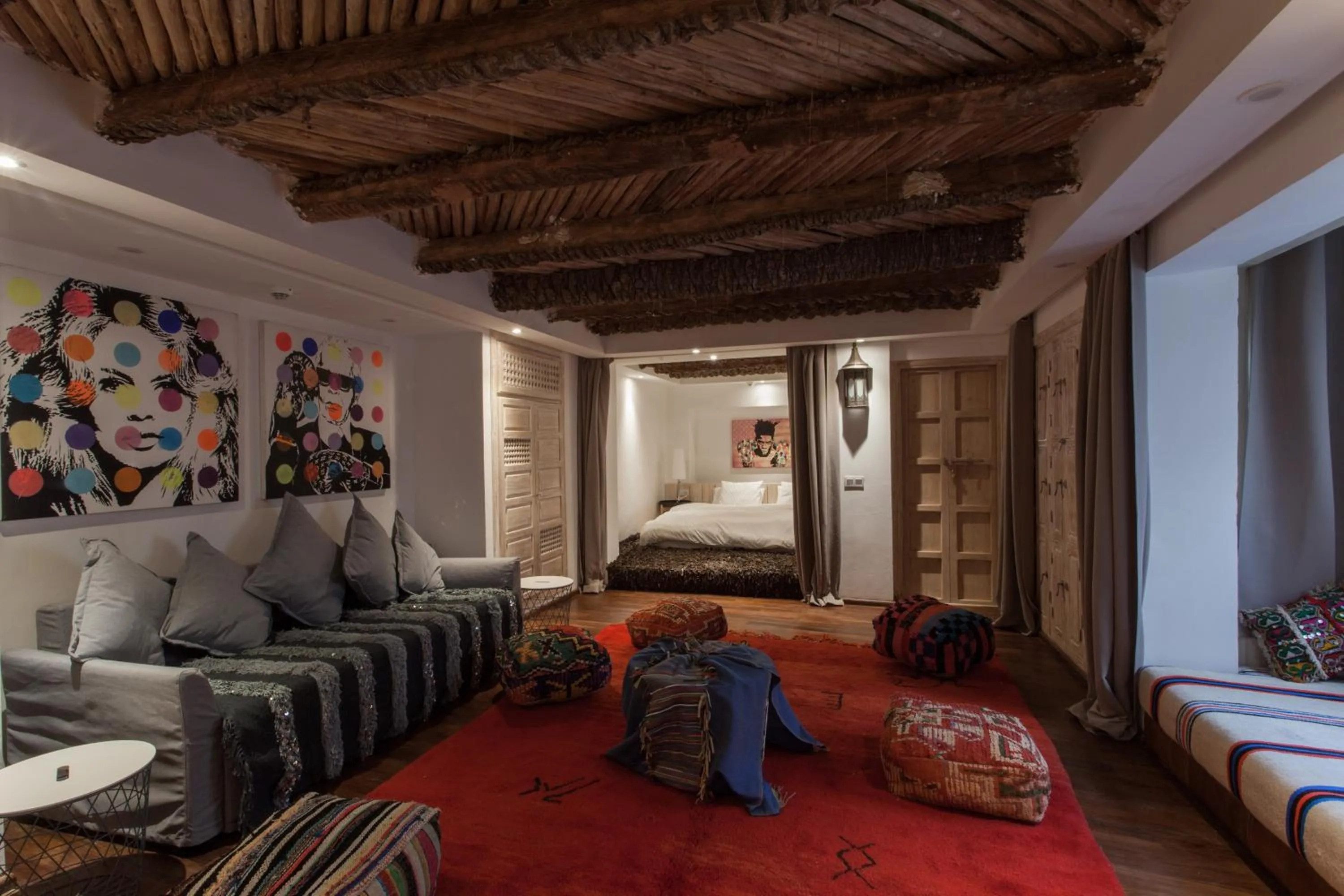 Seating area, Bed in BCK Art Riad