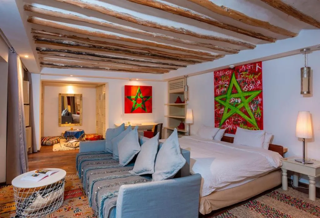 Living room, Bed in BCK Art Riad