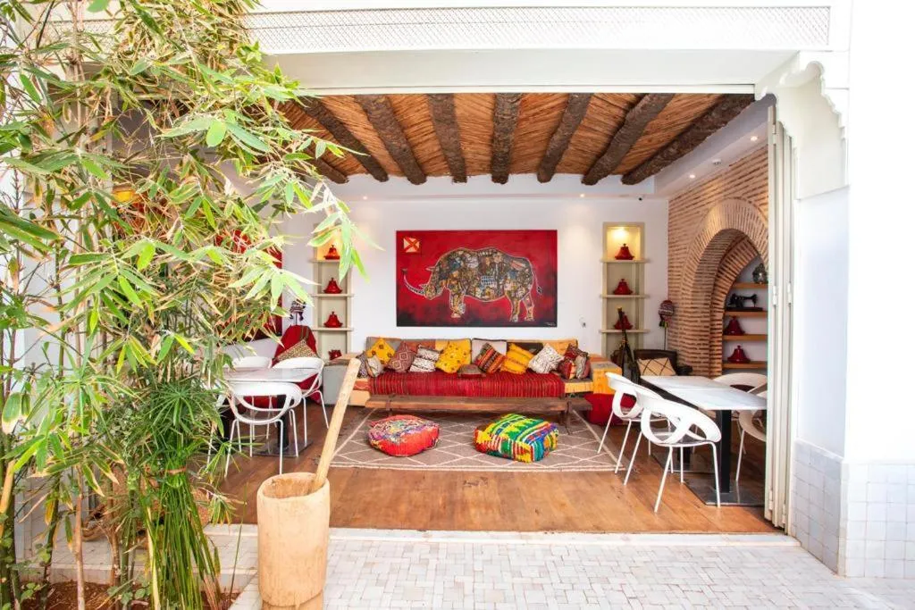 Seating area in BCK Art Riad