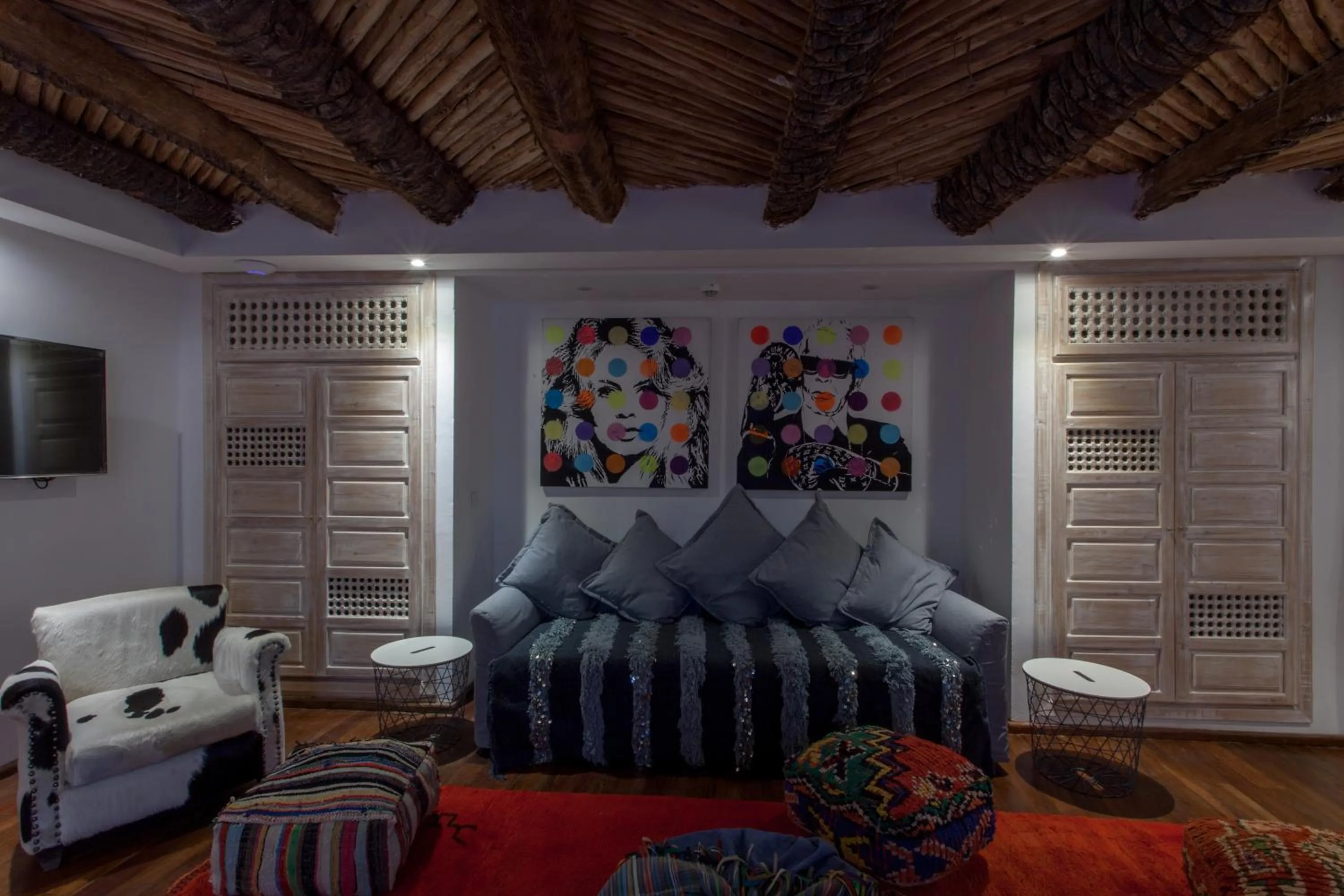 Seating area in BCK Art Riad