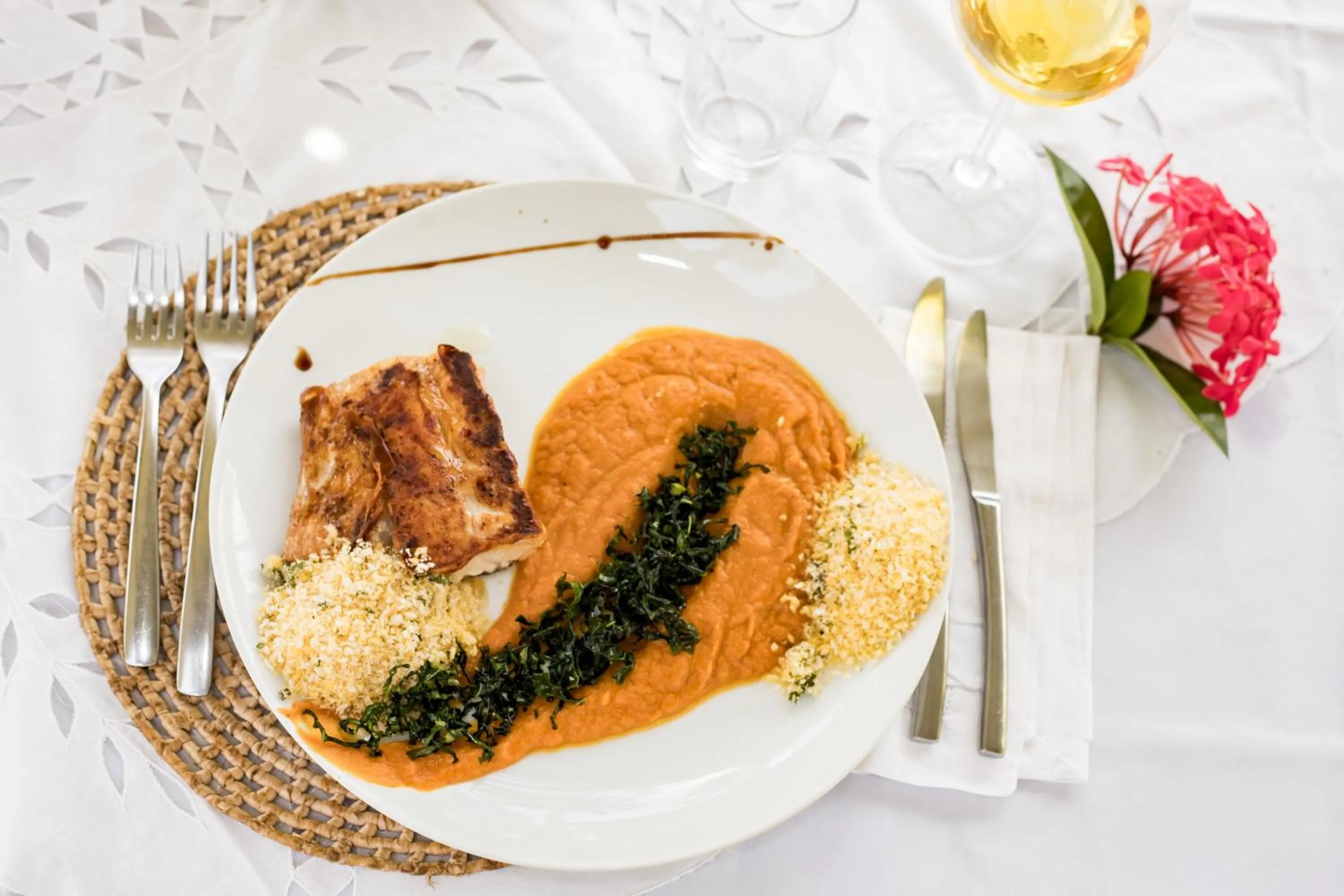 Dinner in Villa Côté Sud Pousada De Charme - Pé na Areia