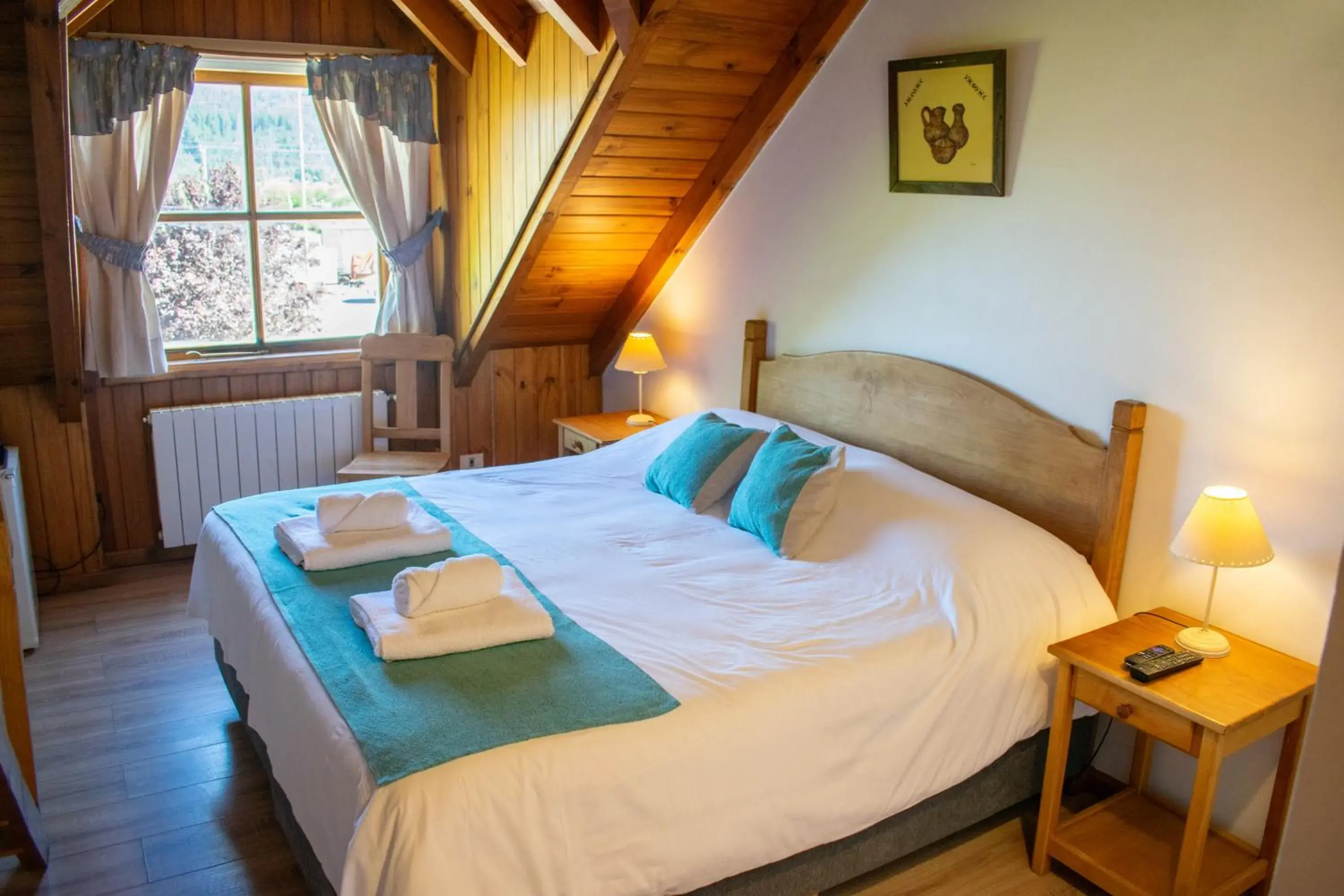 Bed in Hosteria y Cabañas Posada Quinen Bed in Hosteria y Cabañas Posada Quinen