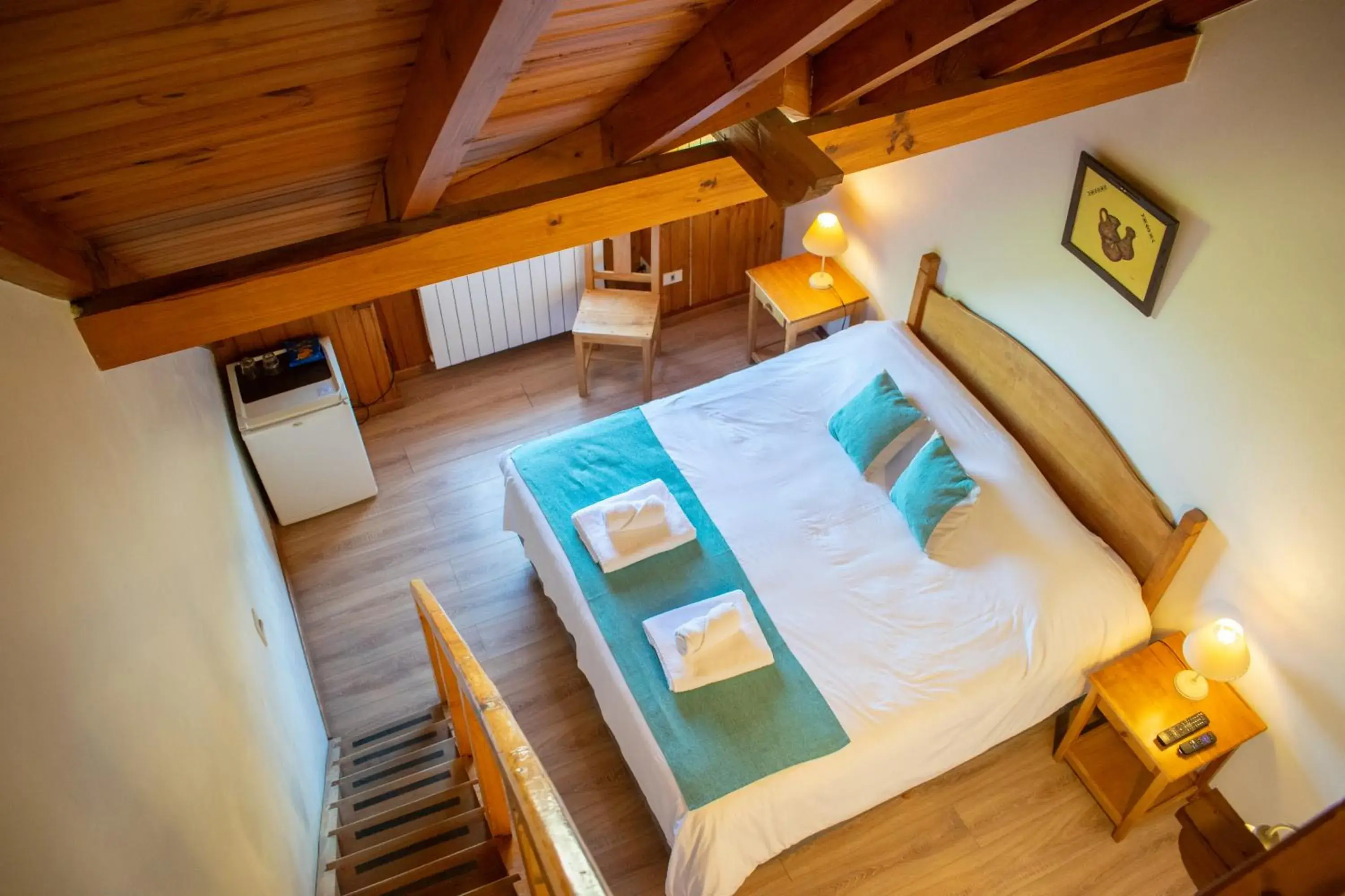 Bed in Hosteria y Cabañas Posada Quinen Bed in Hosteria y Cabañas Posada Quinen