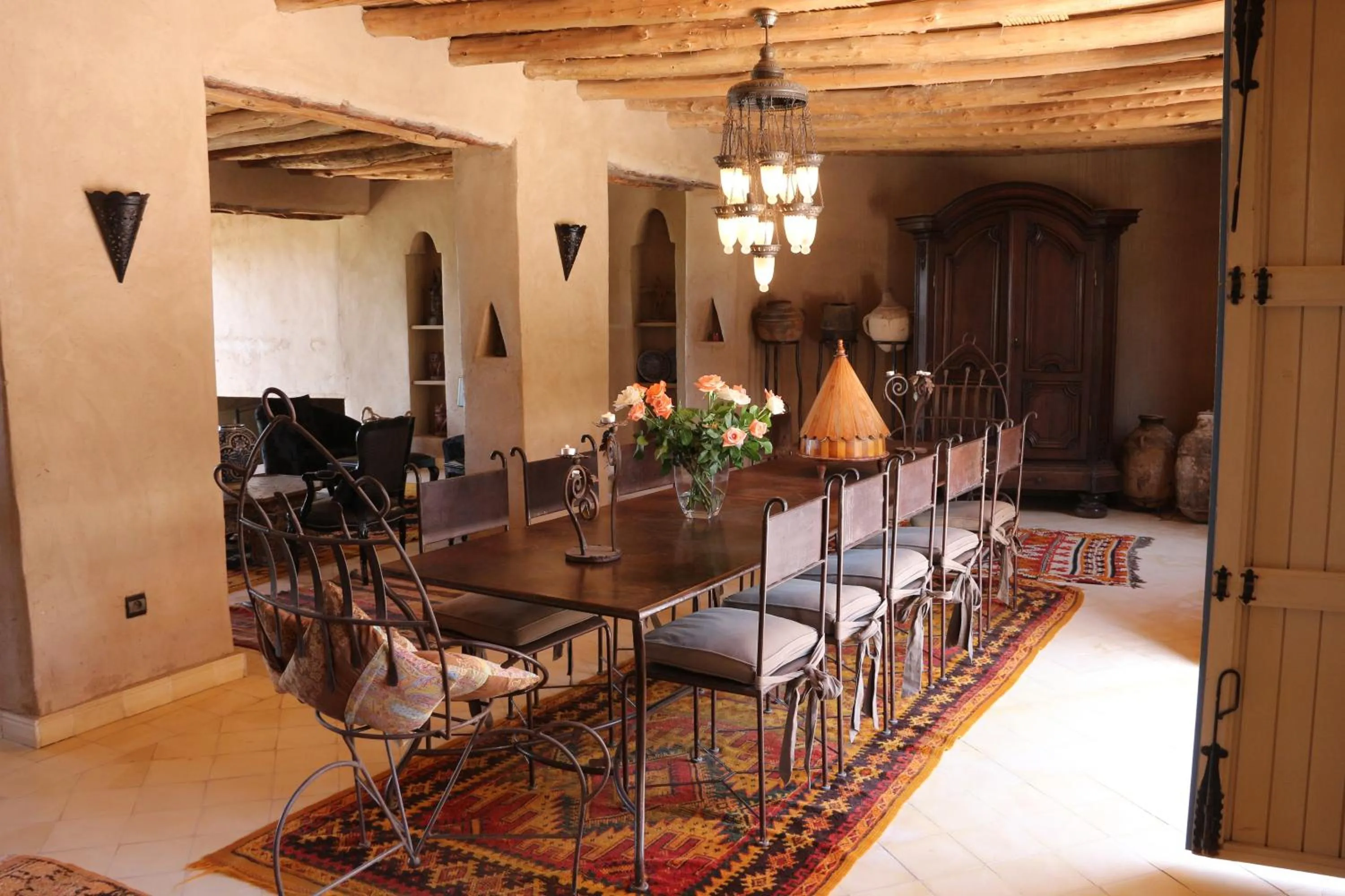 Dining area in Kasbah Gousteau