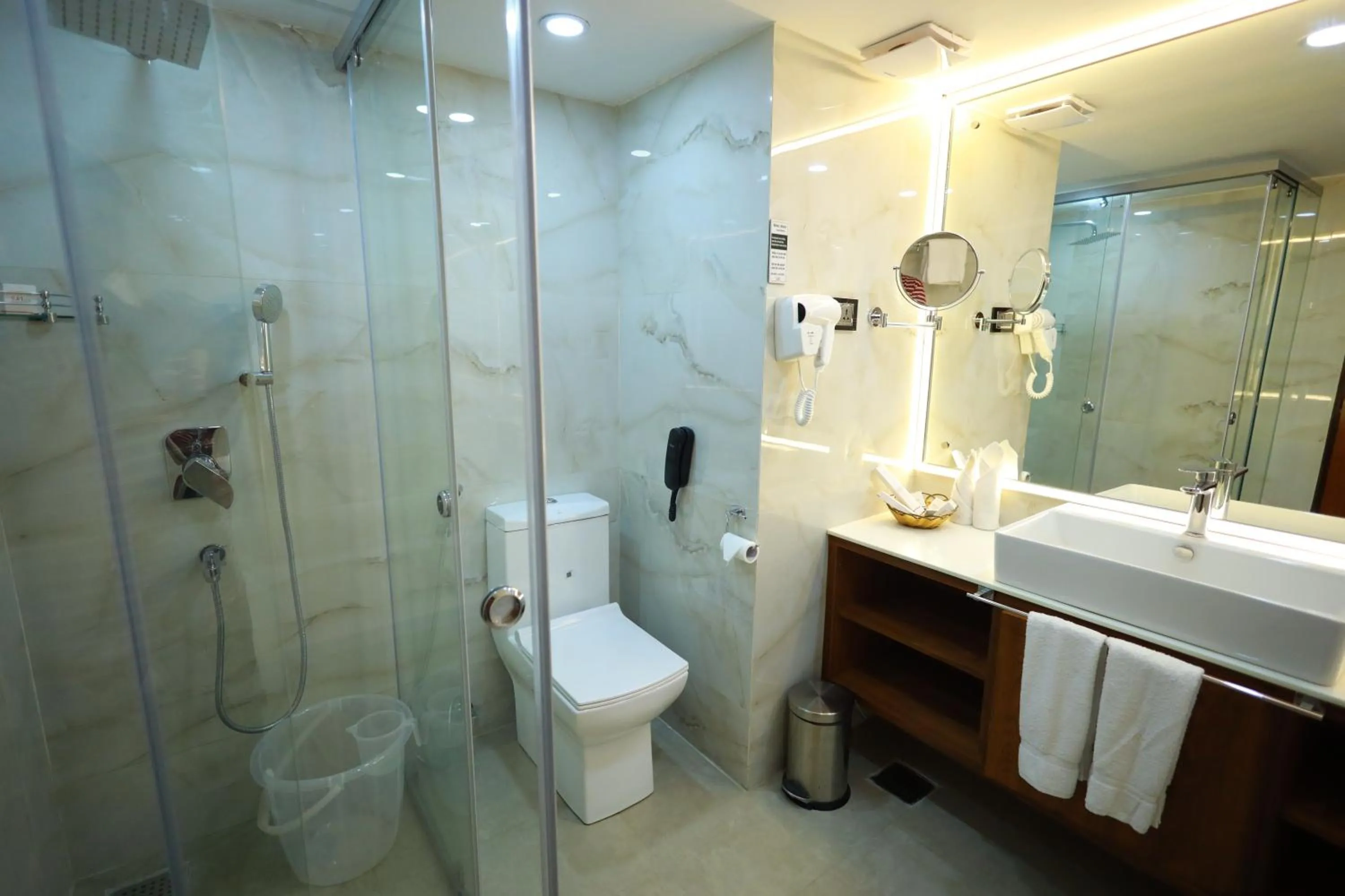 Bathroom in Saj Luciya -A Classified 4 Star Hotel