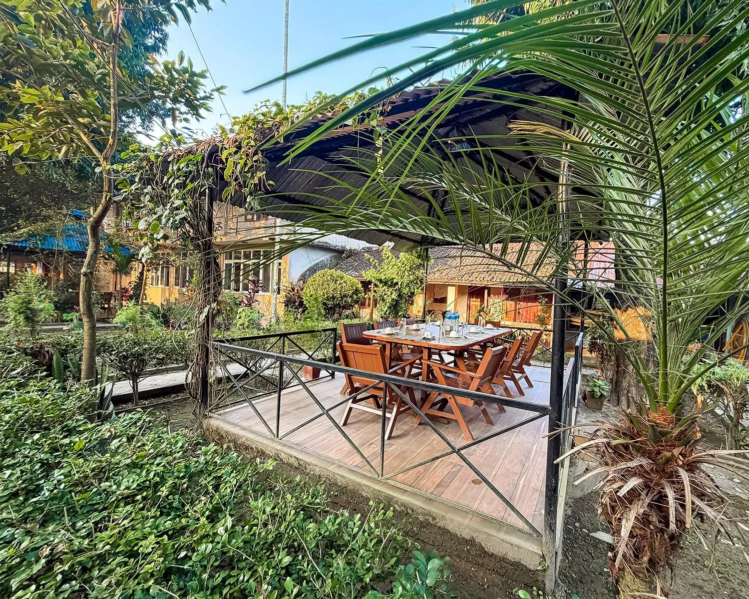 Garden in Chitwan Forest Resort with swimming pool , Chitwan National Park