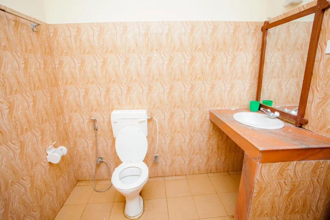 Toilet in Chitwan Forest Resort with swimming pool , Chitwan National Park