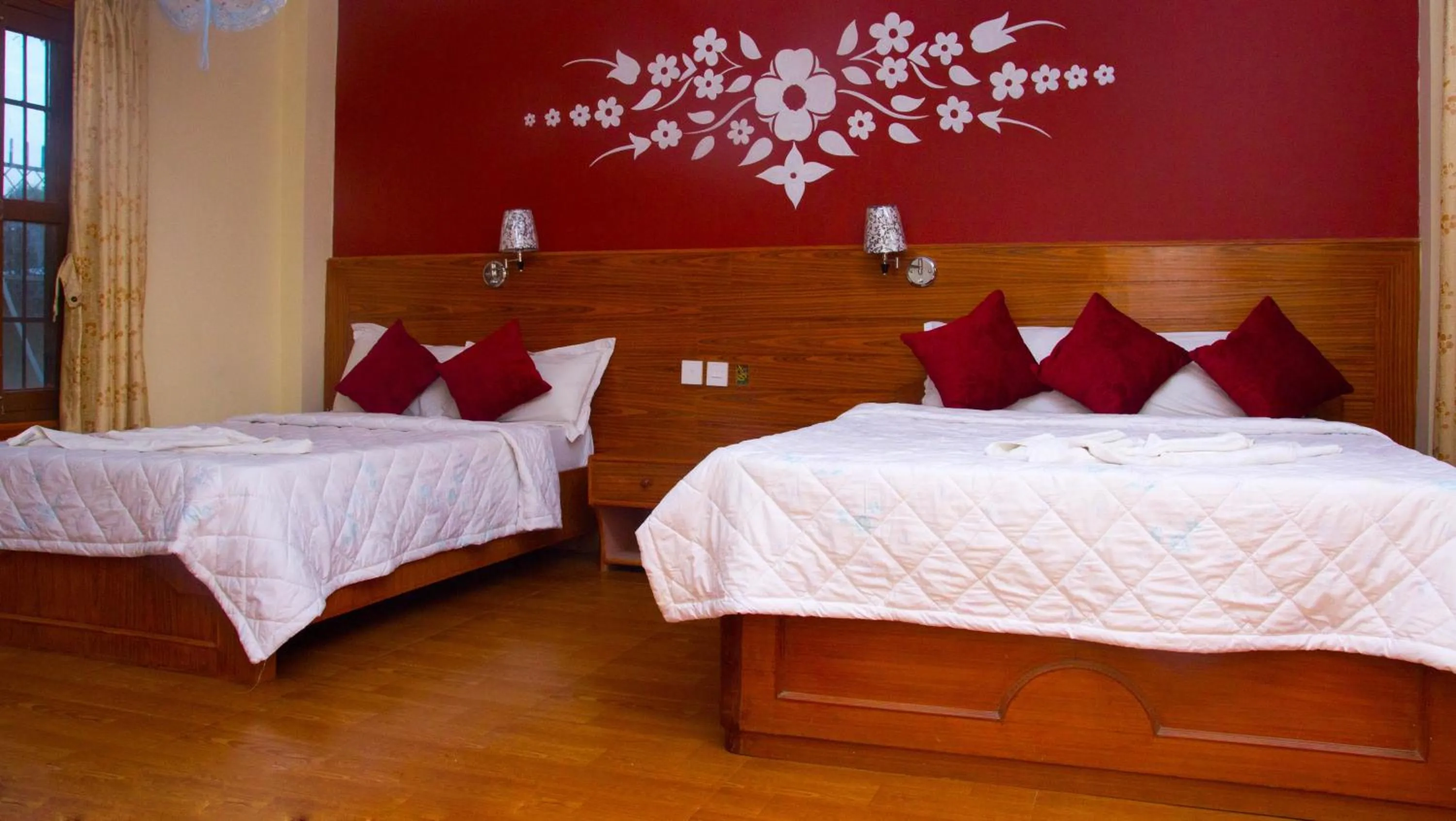 Bedroom, Bed in Chitwan Forest Resort with swimming pool , Chitwan National Park