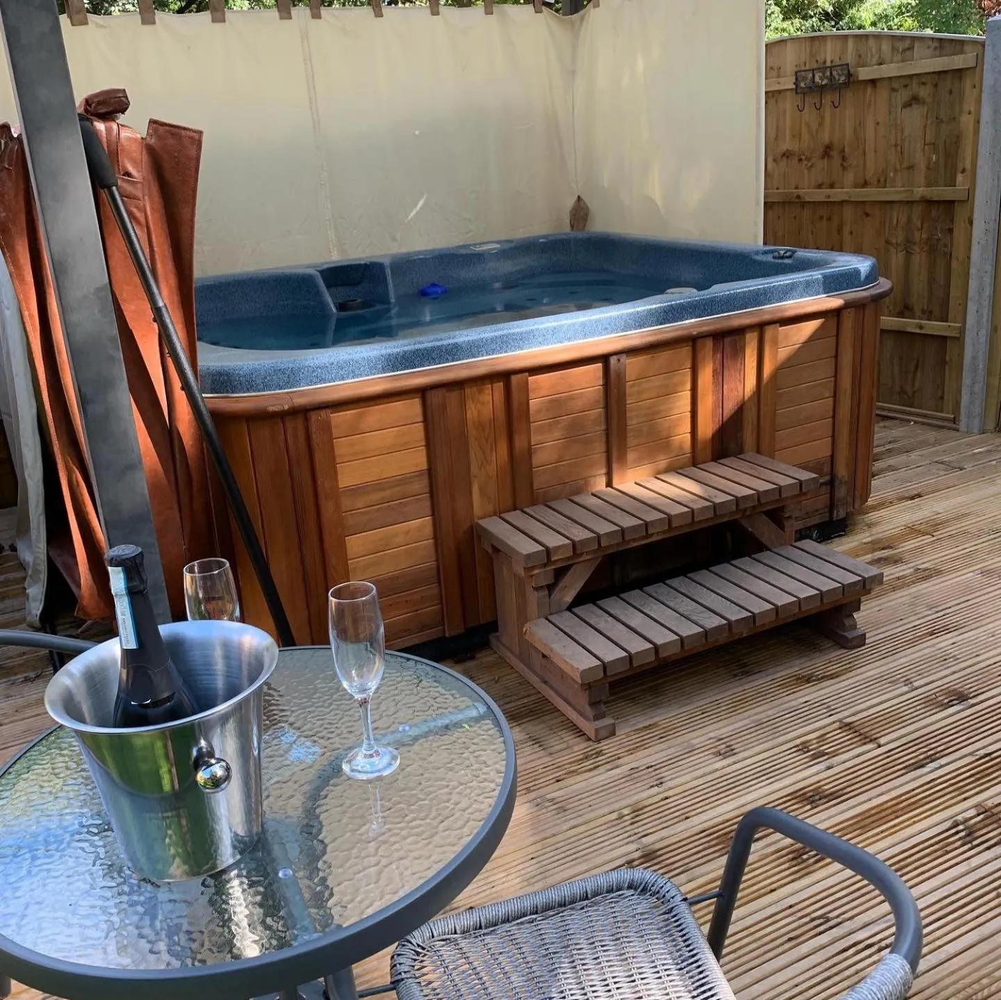 Hot Tub in Bedrock Lodge