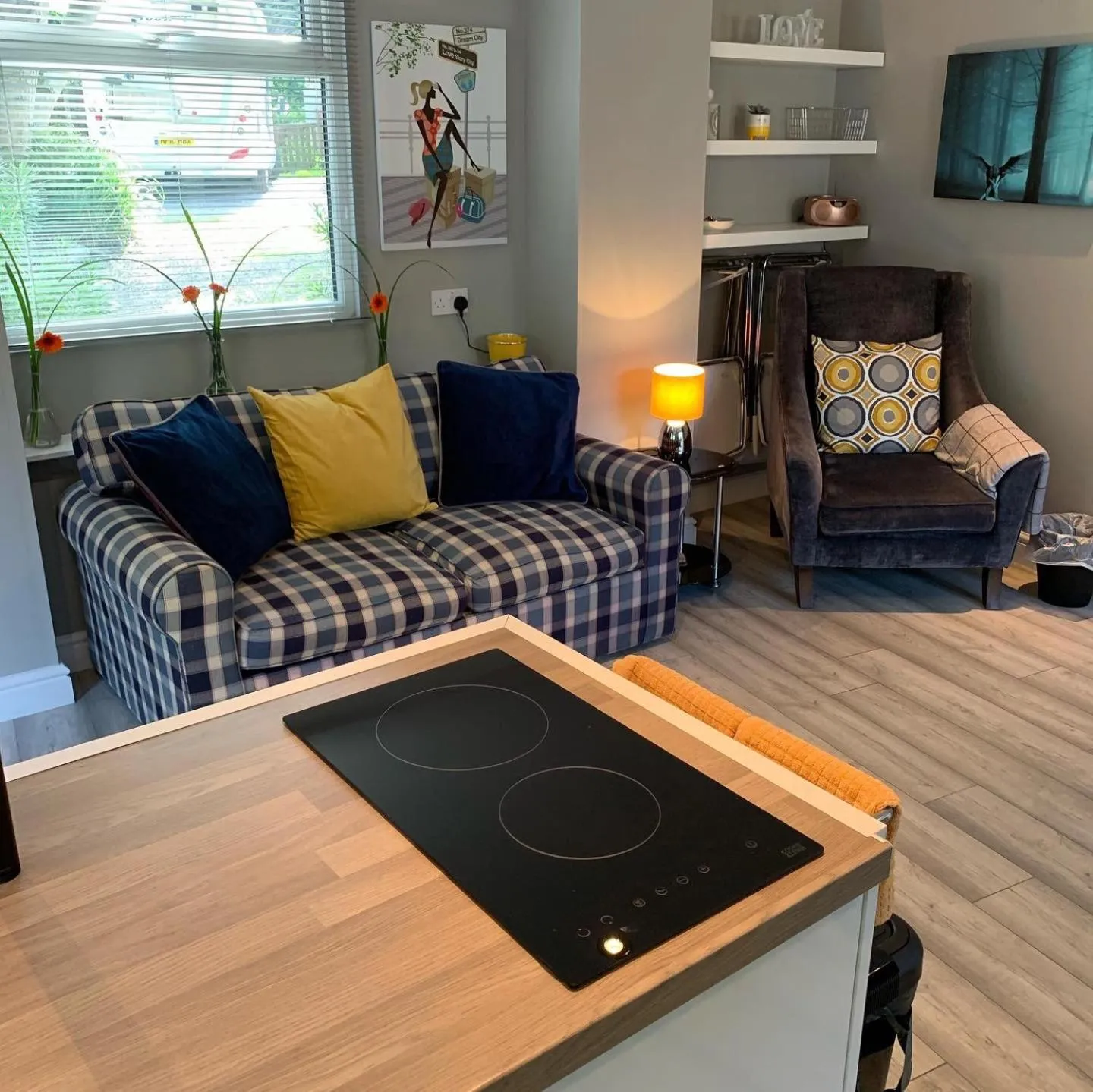 Seating area in Bedrock Lodge