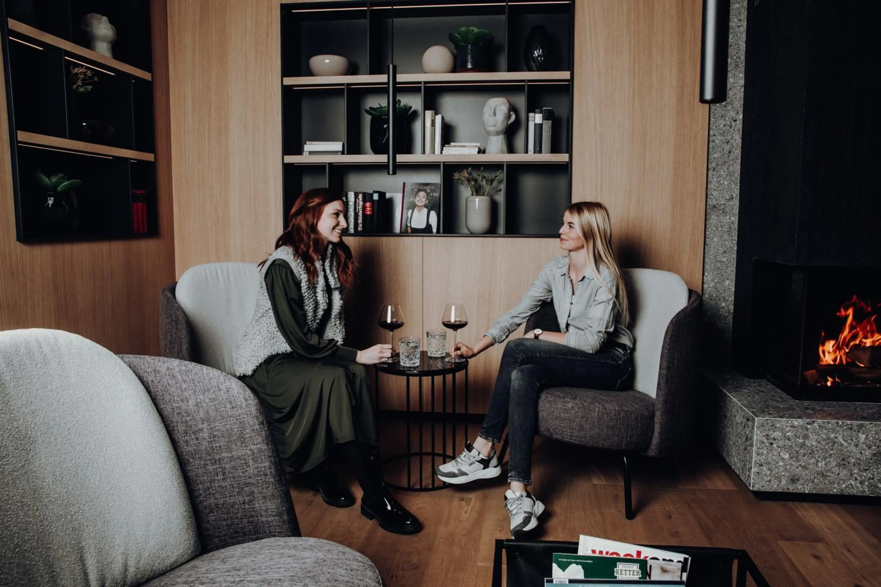 Lobby or reception in Langwies Genussherberge