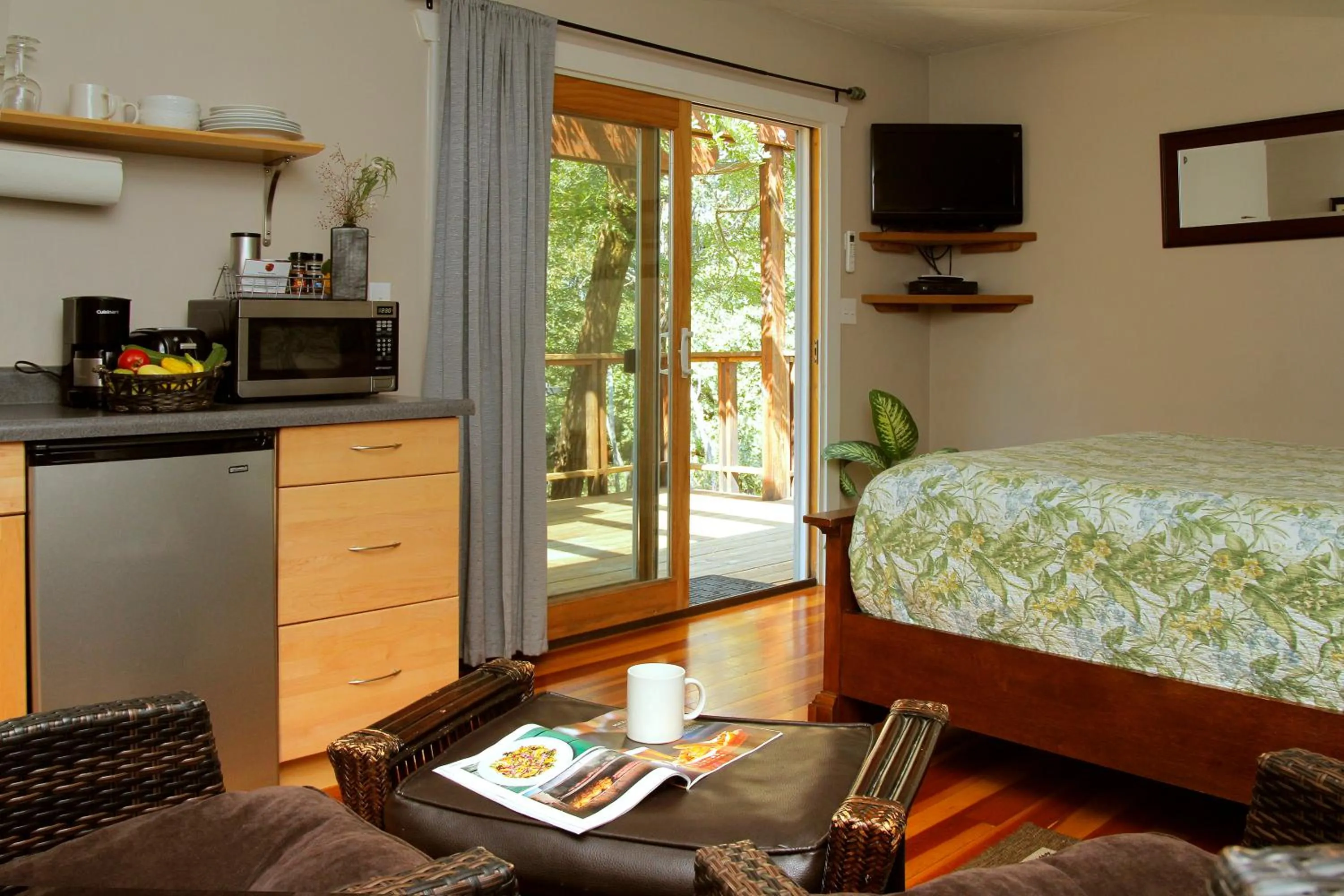 Bed in Coho Cottages