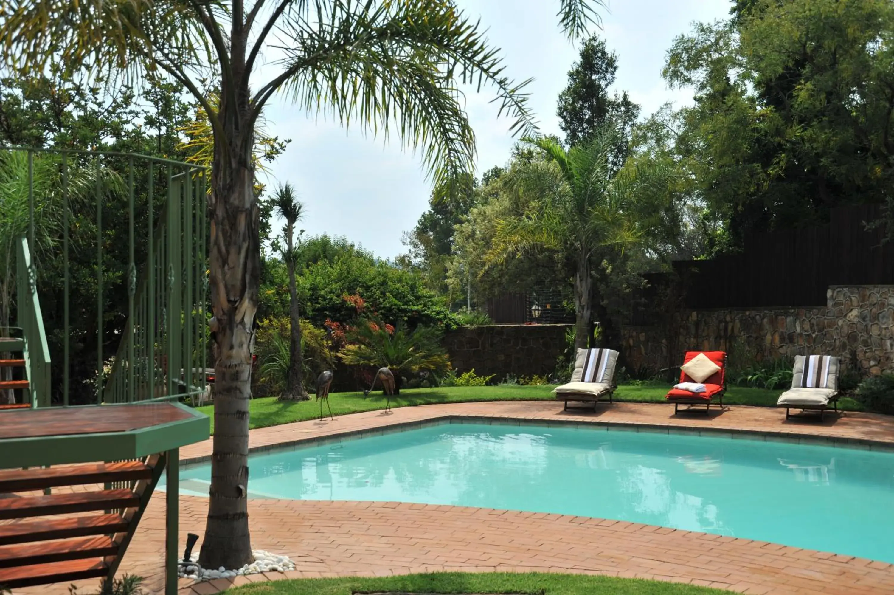 Pool view in Claires of Sandton Luxury Guest House Pool view in Claires of Sandton Luxury Guest House