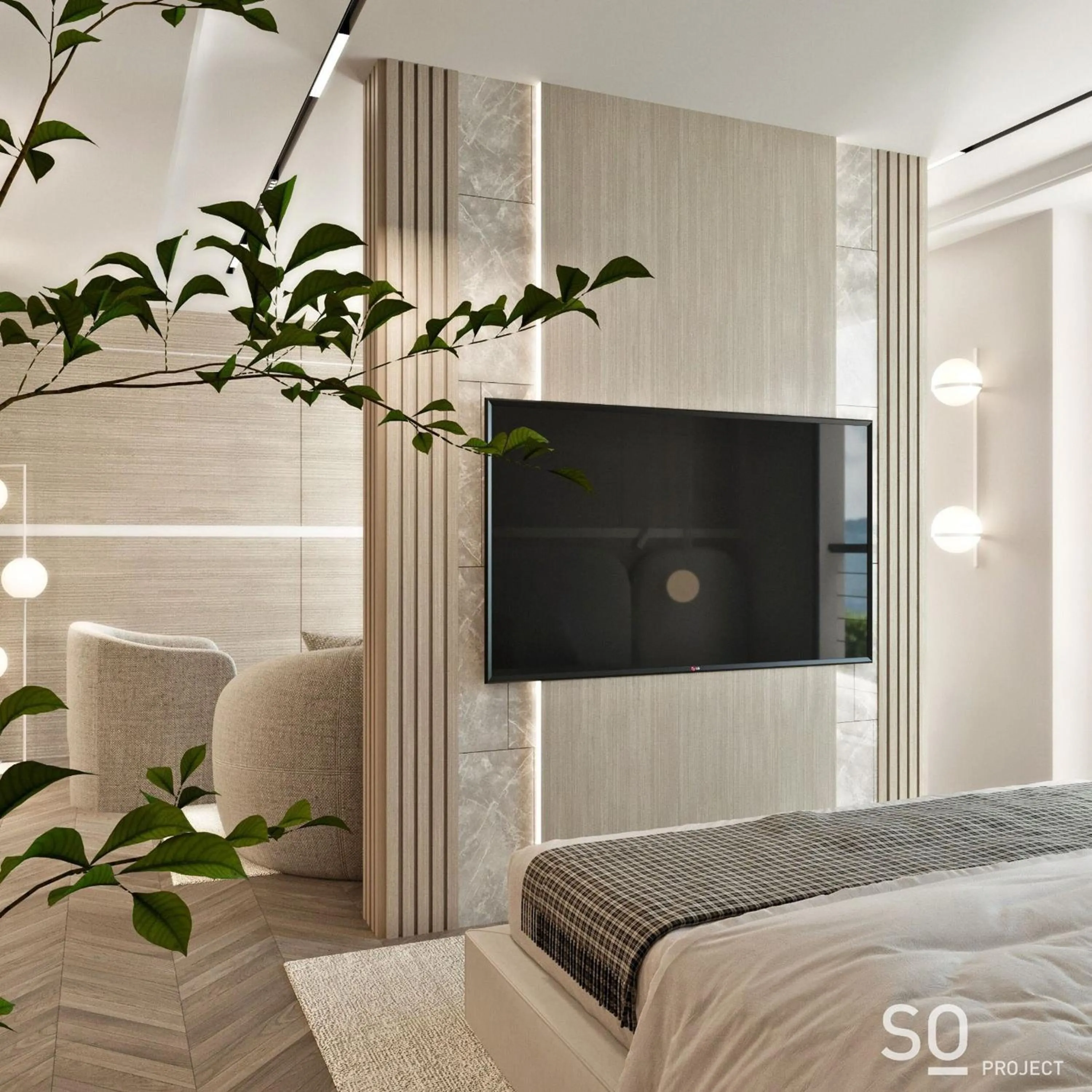 TV and multimedia, Bed in Espina Hotel