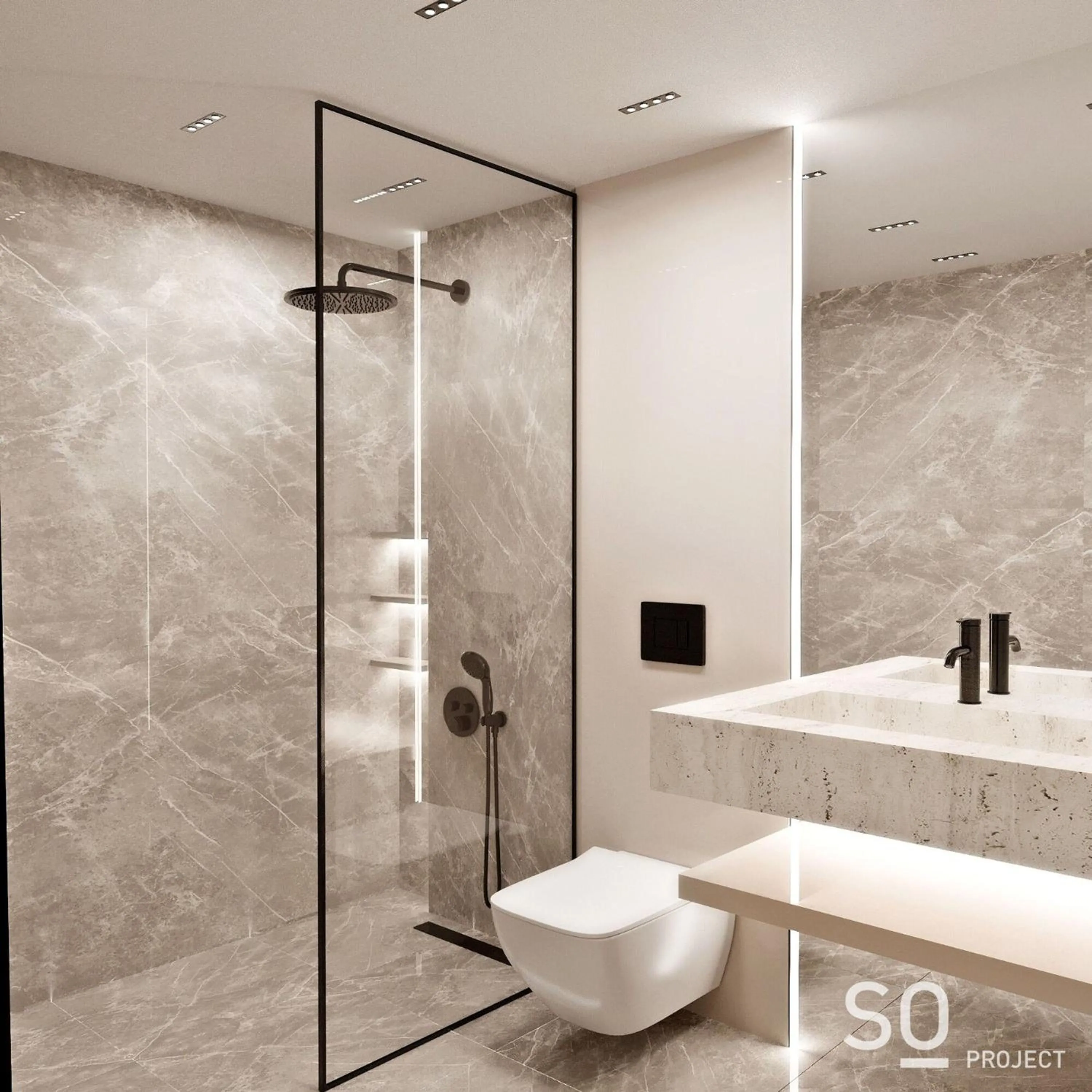 Shower in Espina Hotel