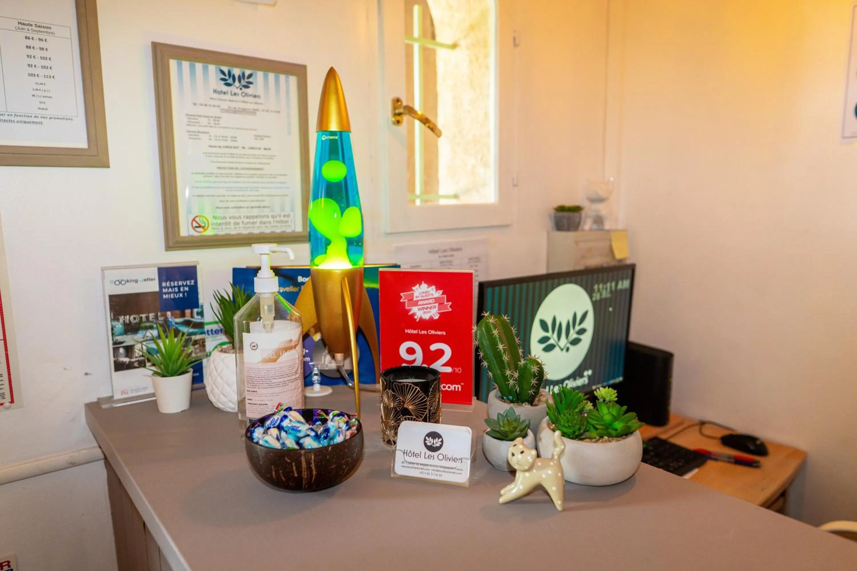 Lobby or reception in Hotel Les Oliviers