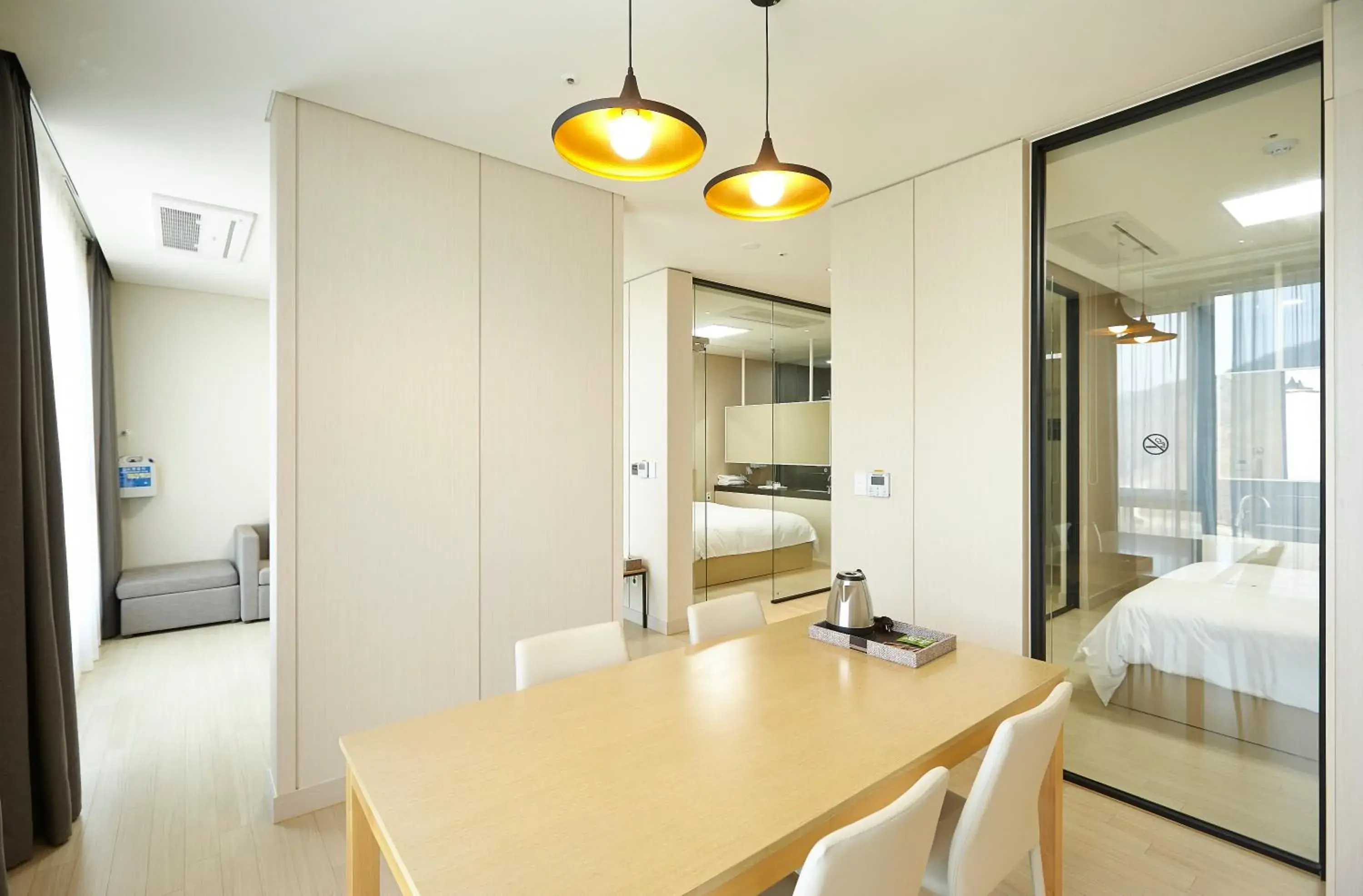 Bed in Pyeongchang The White Hotel Bed in Pyeongchang The White Hotel