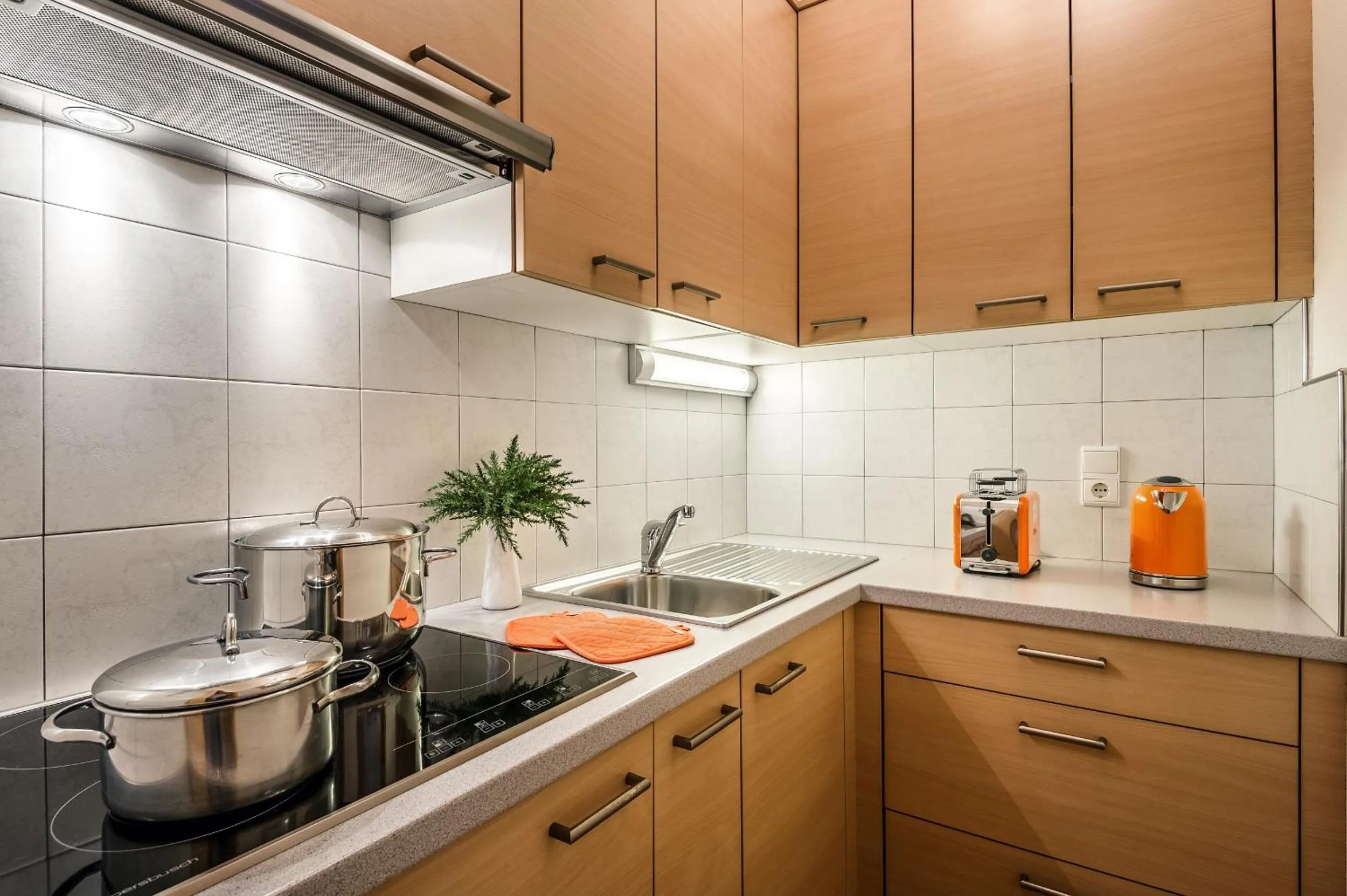 Kitchen or kitchenette in Taela Apartments