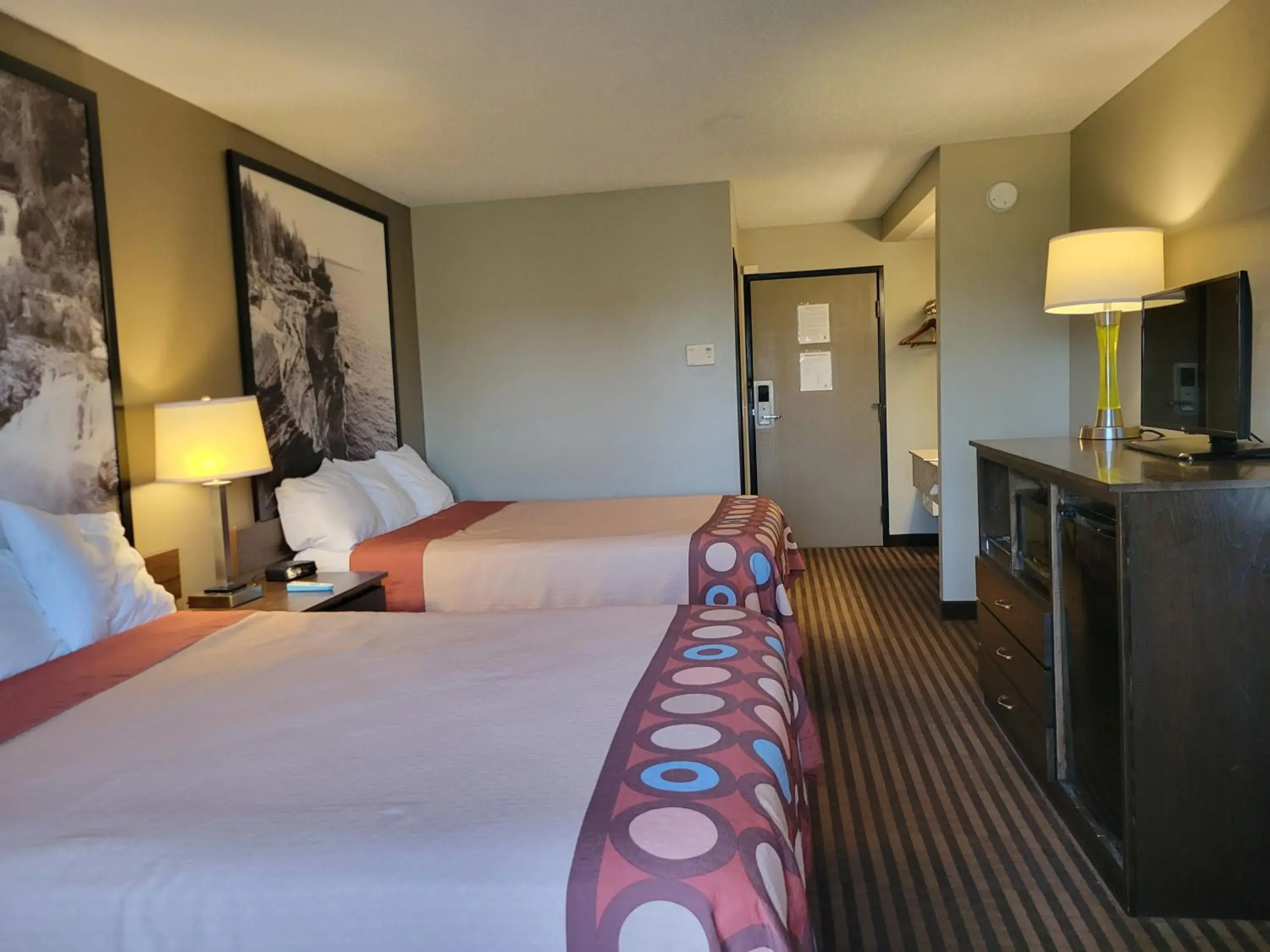 Bedroom, Bed in Super 8 by Wyndham Portage Bedroom, Bed in Super 8 by Wyndham Portage