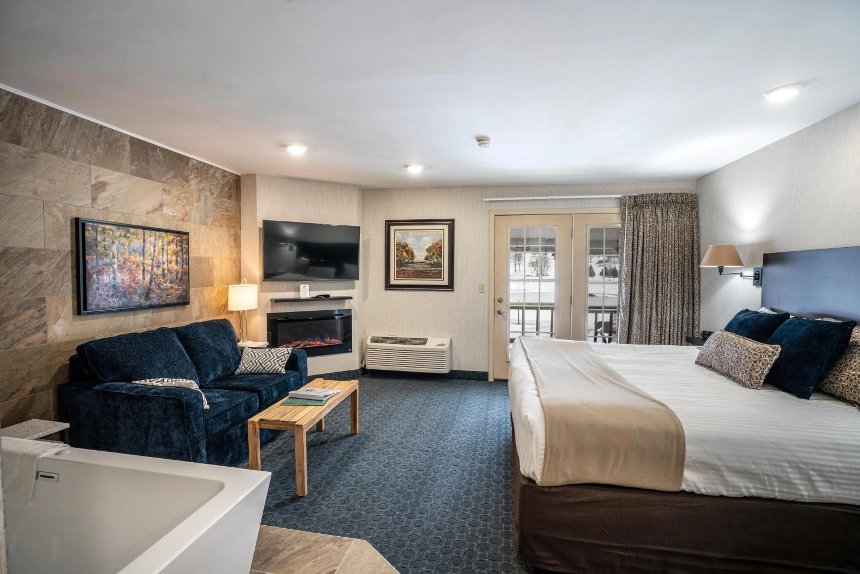 Bed in Byrncliff Golf Resort