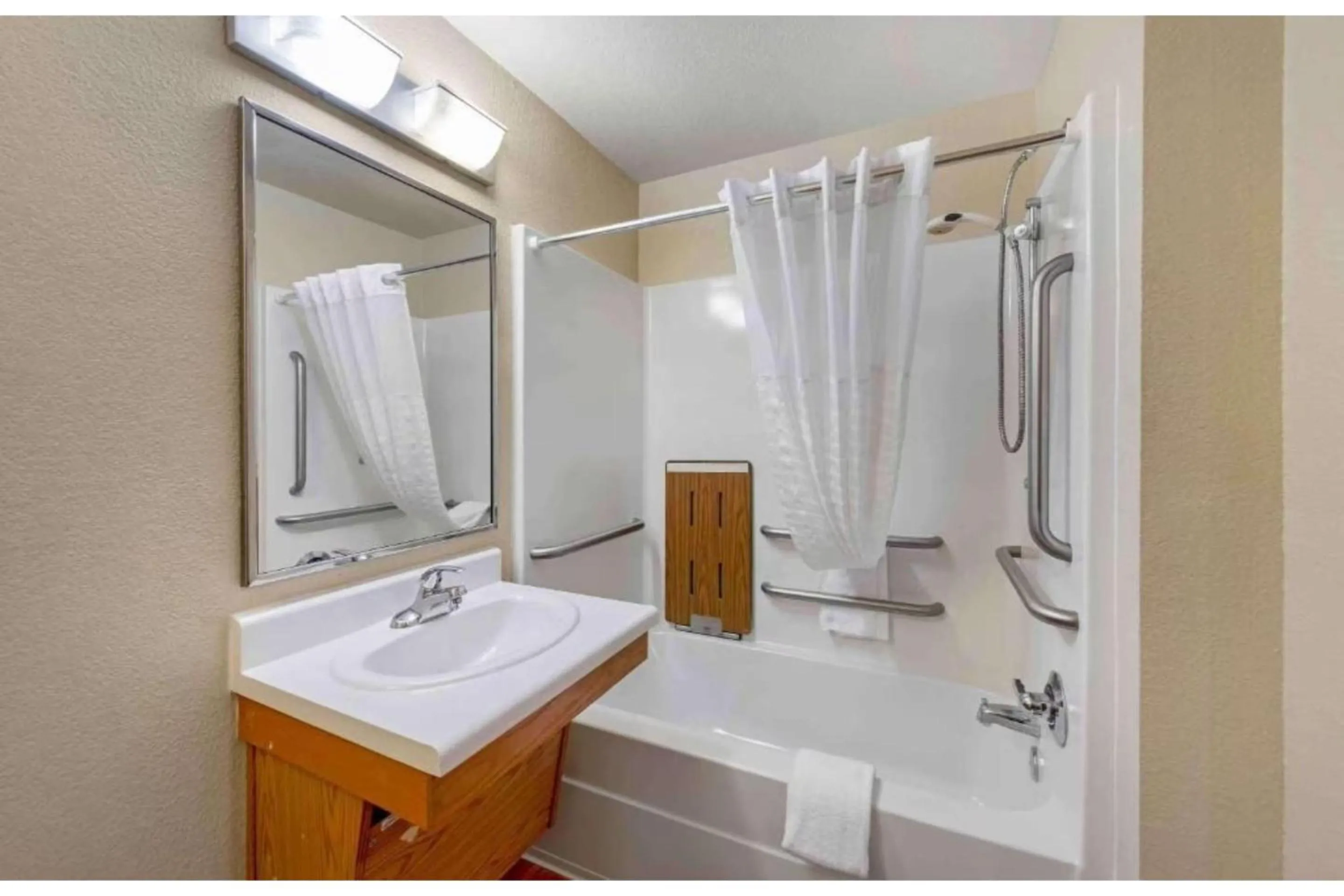 Bathroom in Studio 6 Extended Stay Birmingham Pelham AL