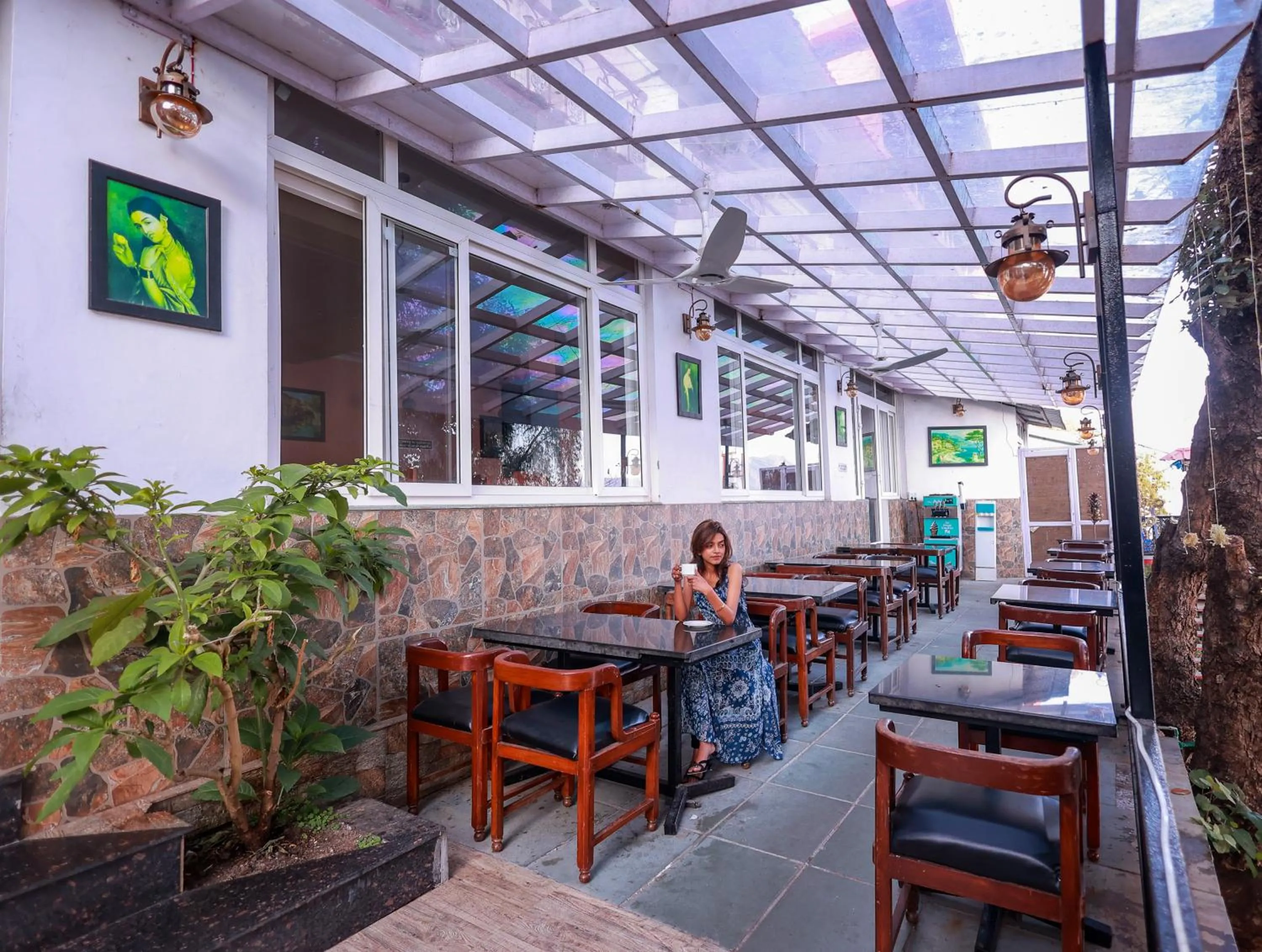 Seating area in Blue Pine Resort