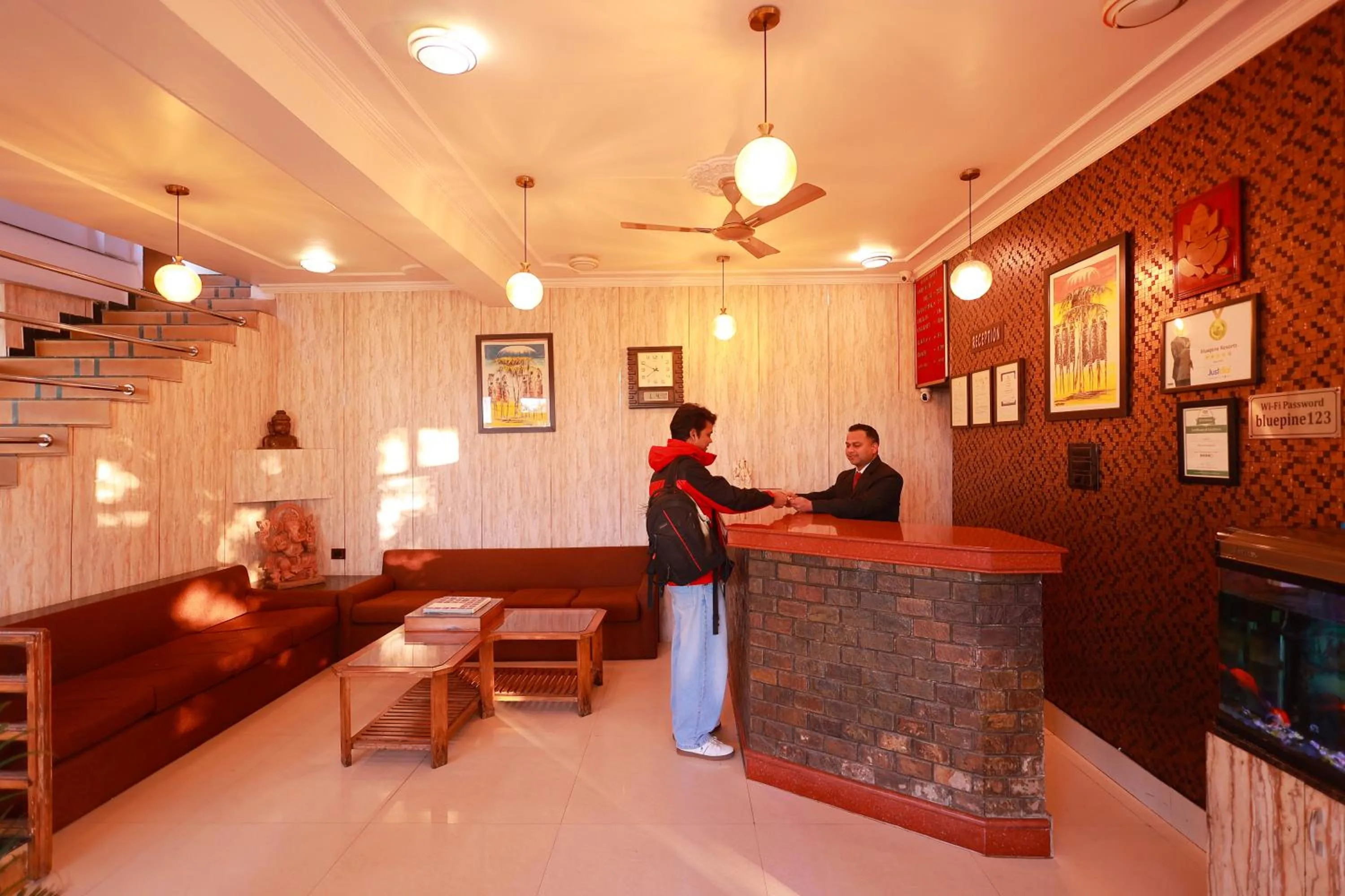 Lobby or reception in Blue Pine Resort