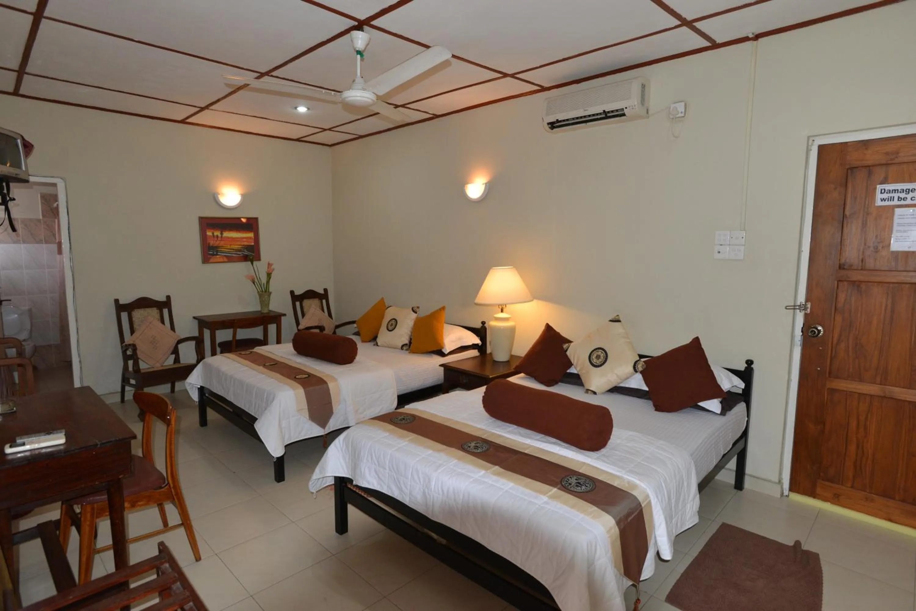 Bed in Ranveli Beach Resort