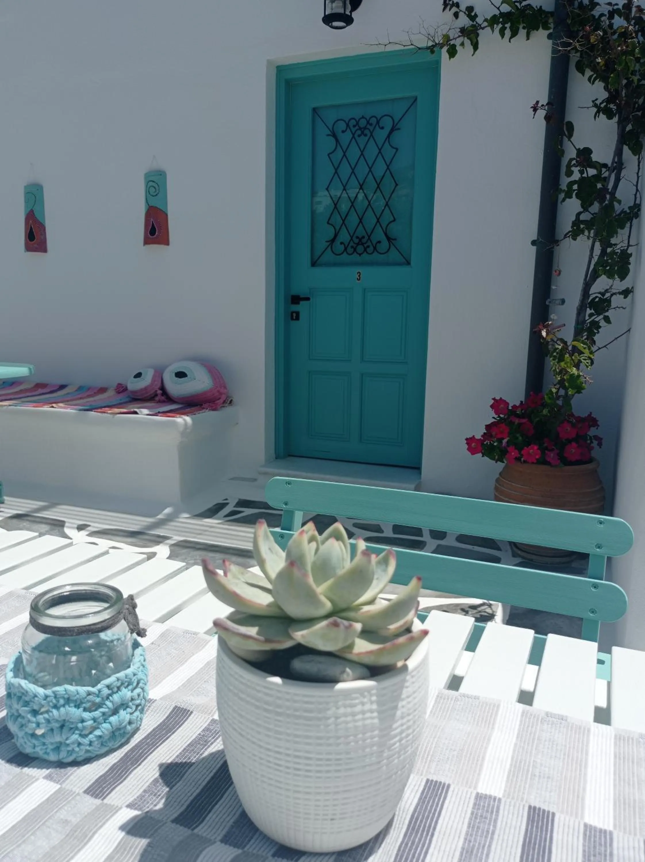 Patio in Naxos Cave Suites