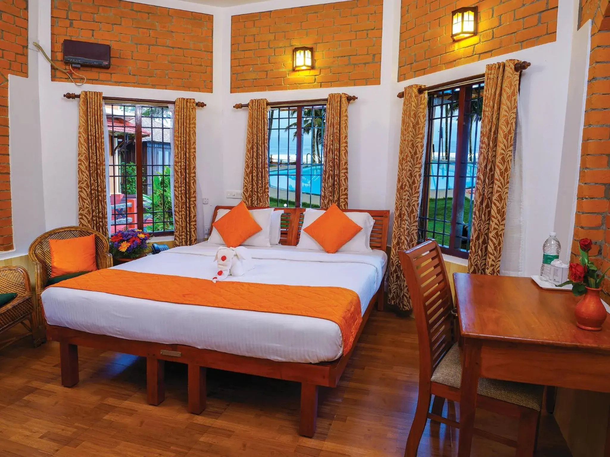 Deluxe Double Room with Sea View in Krishnatheeram Ayur Holy Beach Resorts Deluxe Double Room with Sea View in Krishnatheeram Ayur Holy Beach Resorts