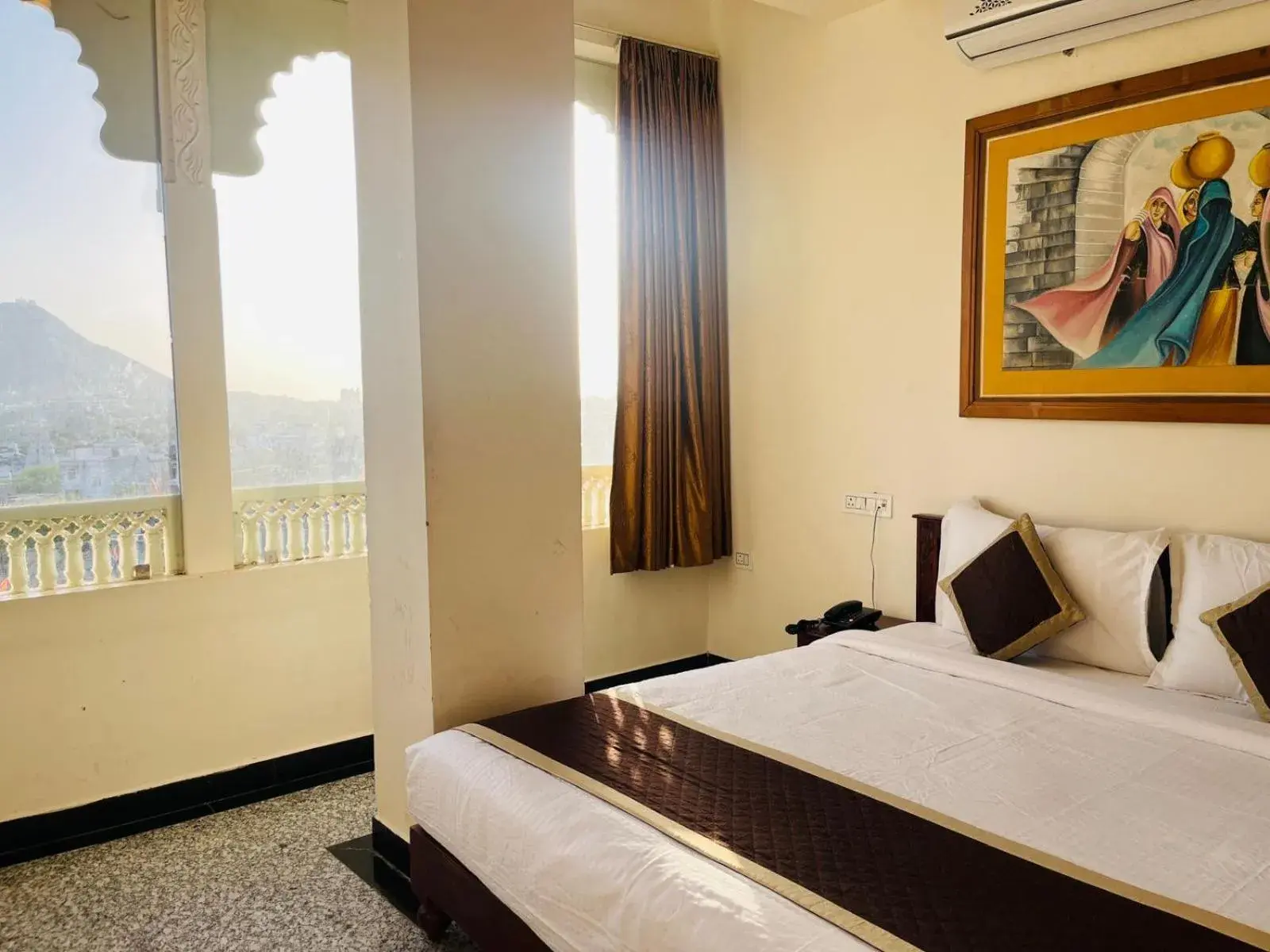 Mountain view, Bed in Teerth Palace Pushkar Mountain view, Bed in Teerth Palace Pushkar