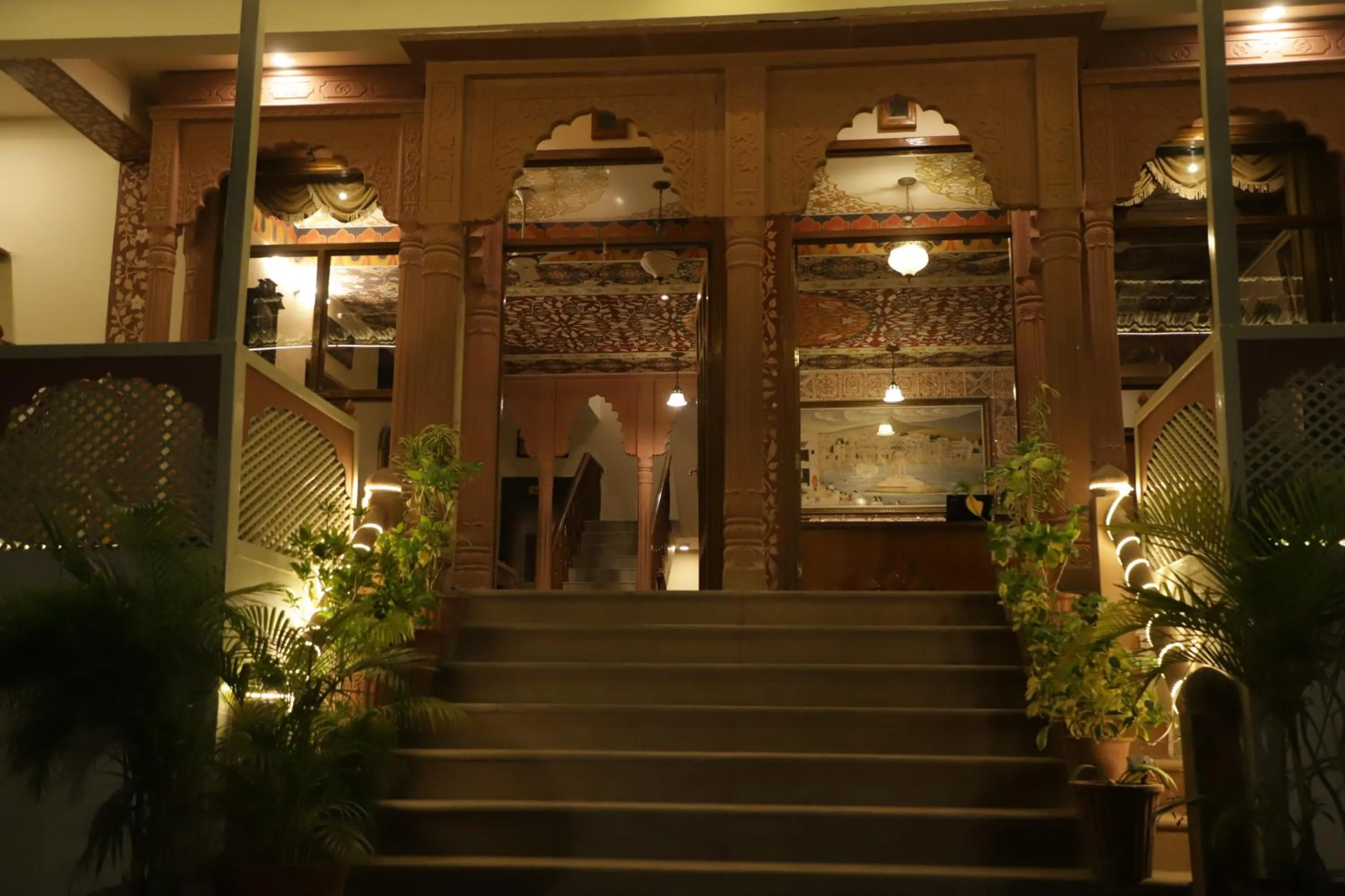 Facade/entrance in Teerth Palace Pushkar