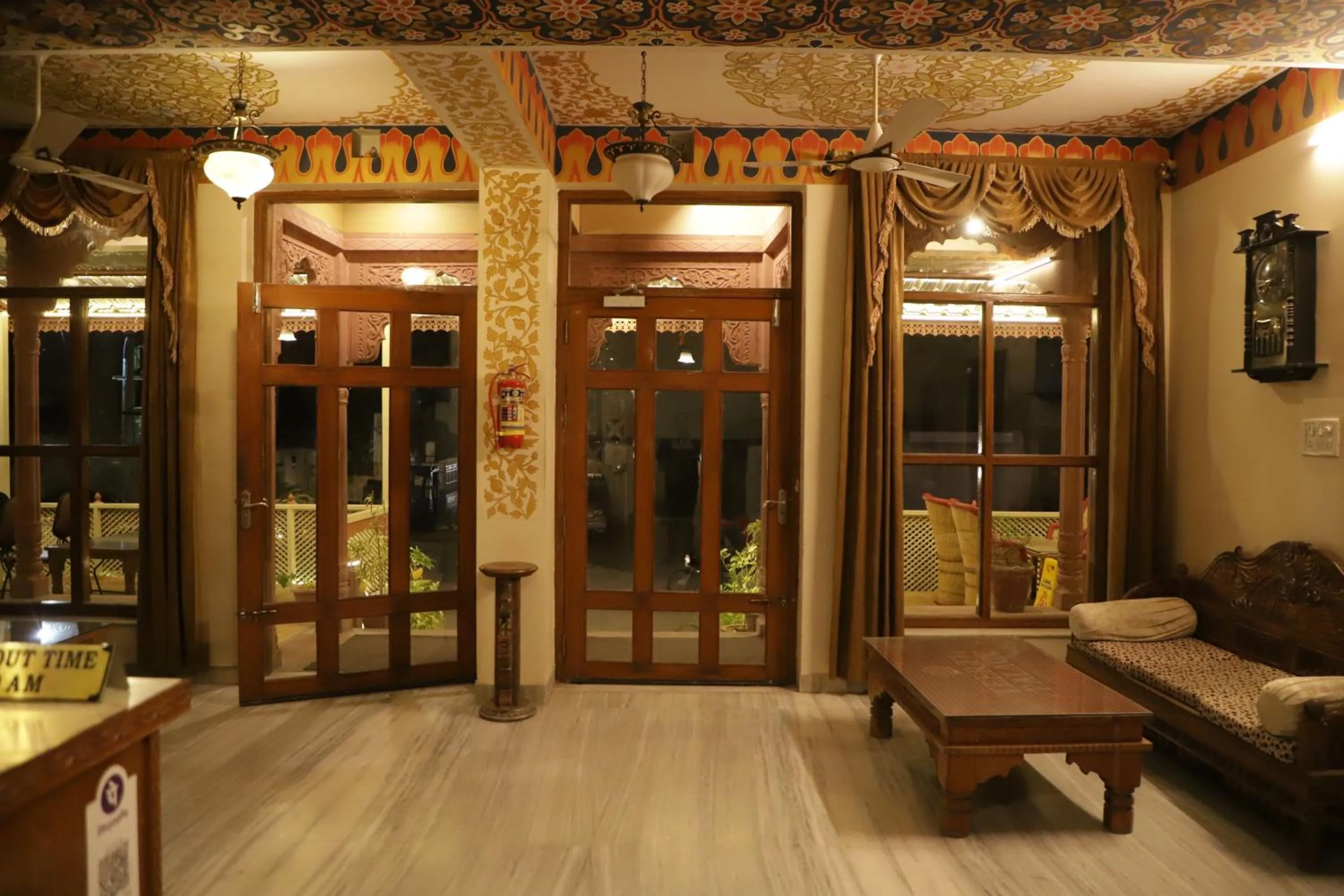 Seating area in Teerth Palace Pushkar