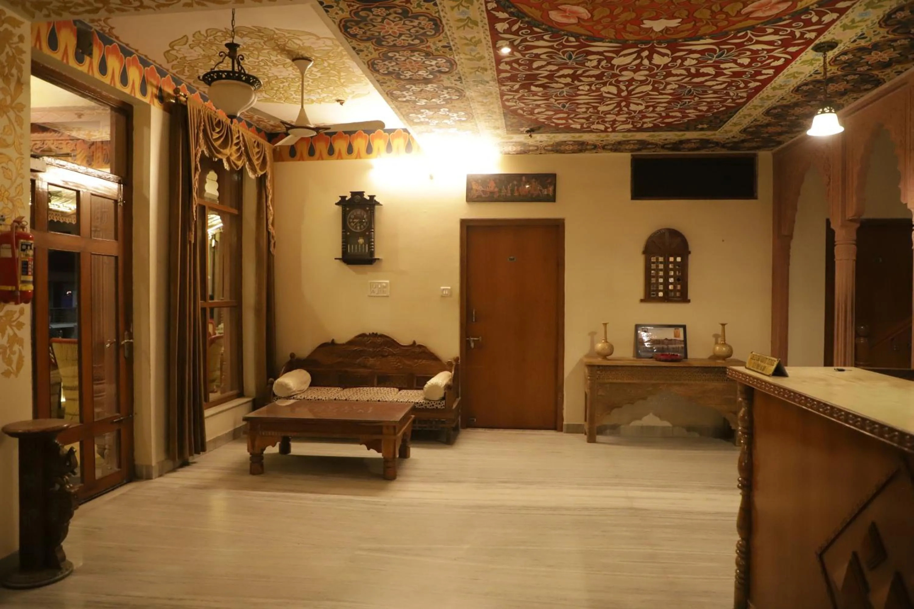 Seating area in Teerth Palace Pushkar