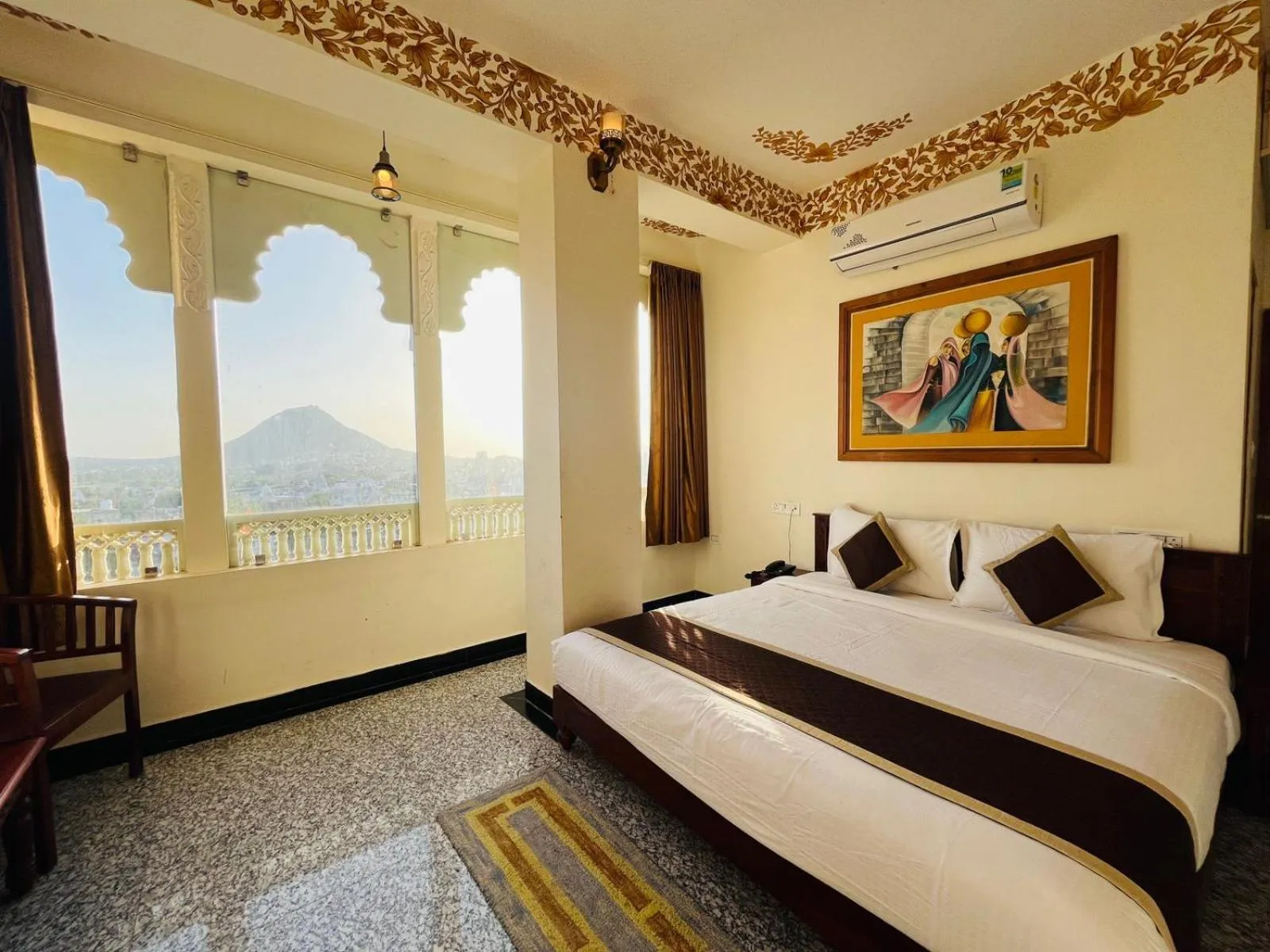 Bed in Teerth Palace Pushkar