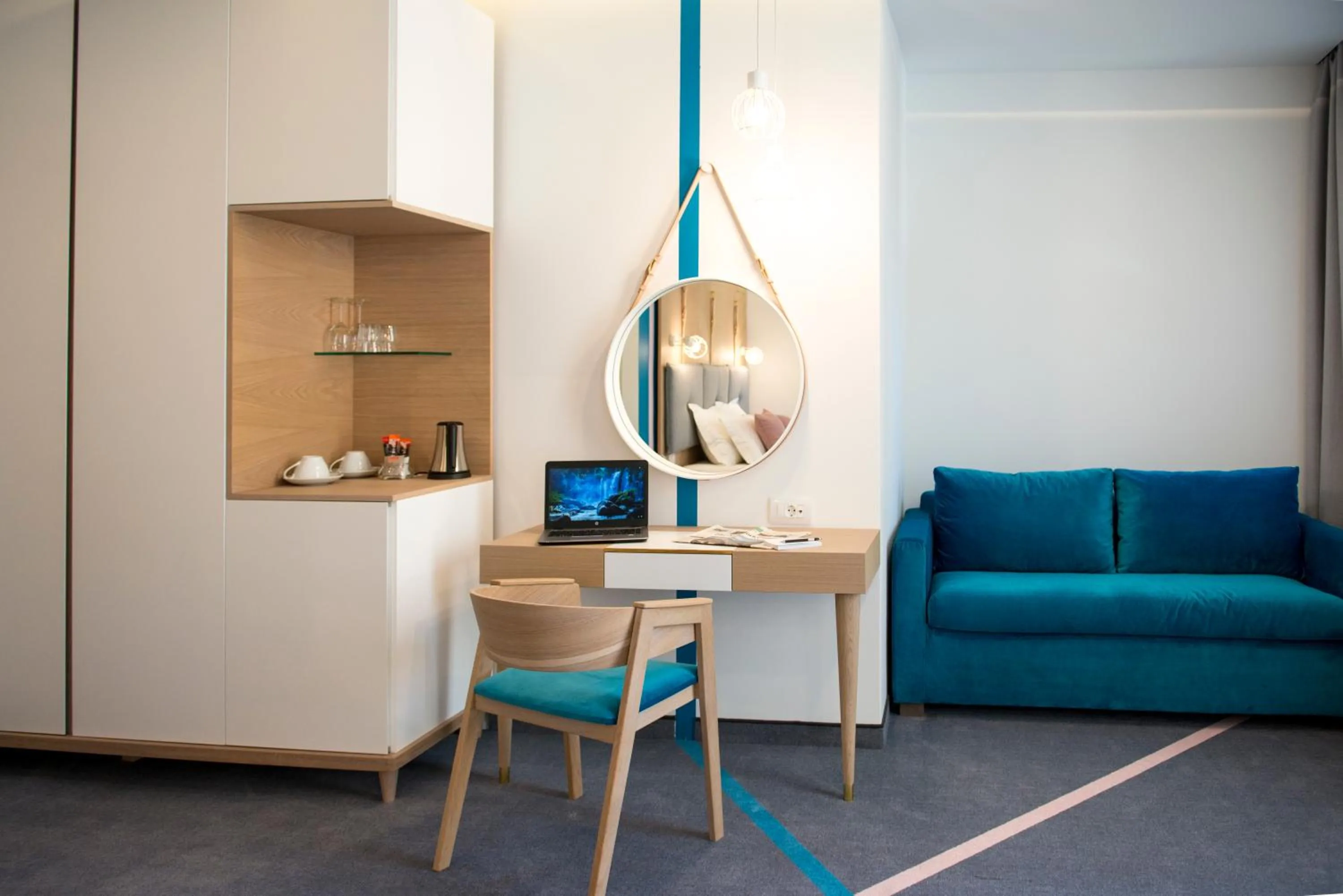 Seating area in City Nest Modern & Cozy Suites