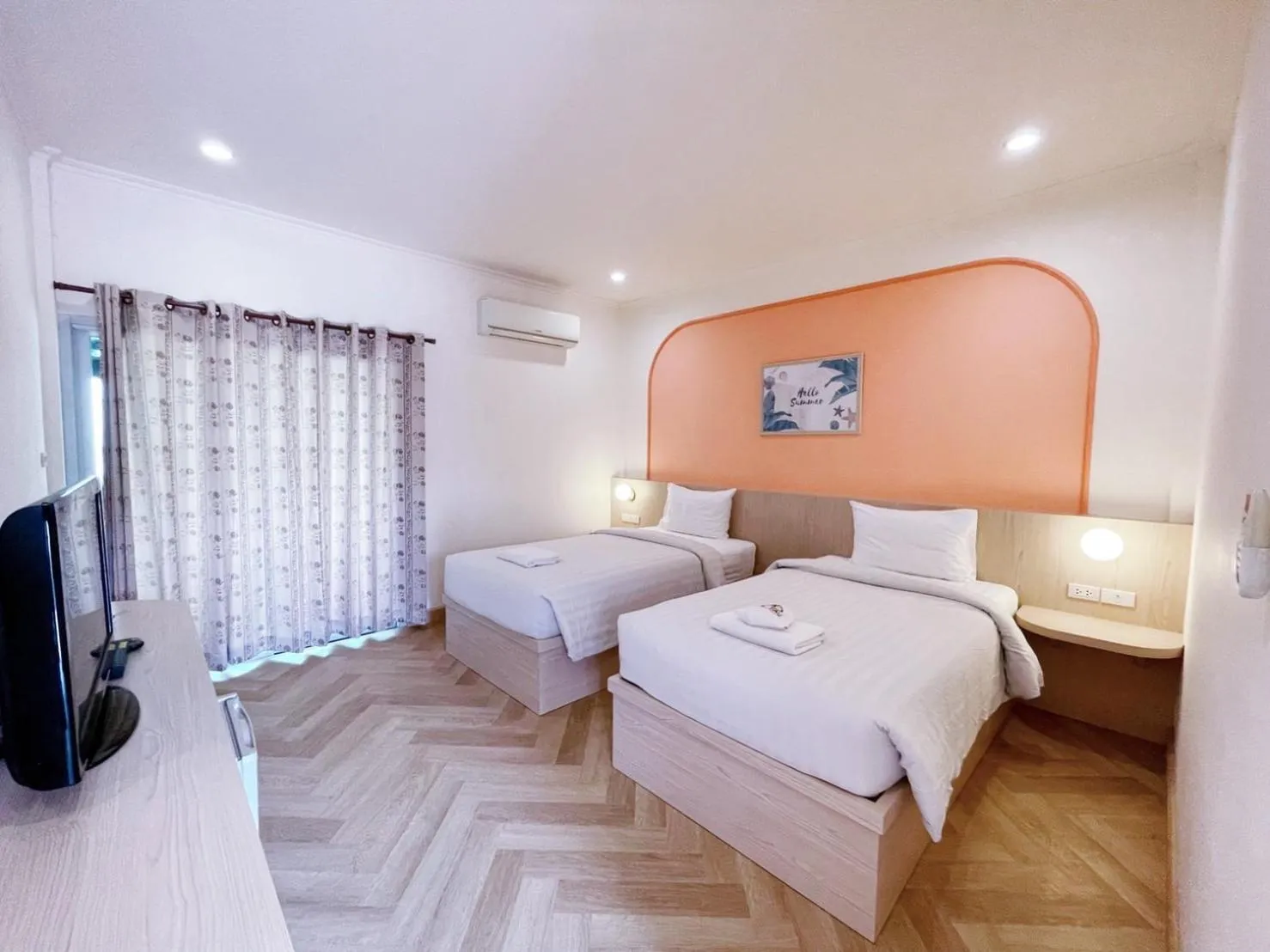 Bed in Sky View Resort Buriram